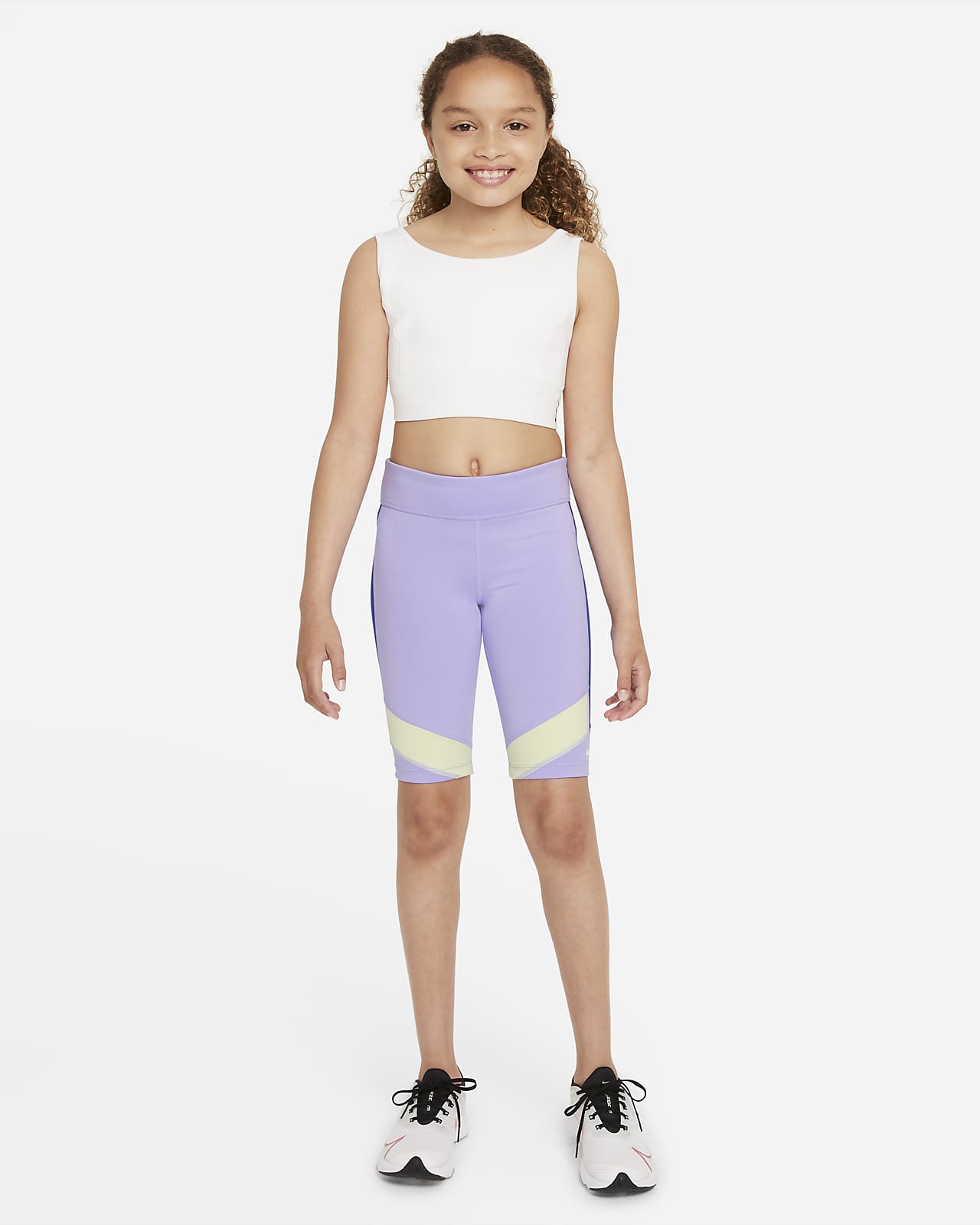 Nike Dri-FIT One Older Kids' (Girls') Bike Shorts - Purple