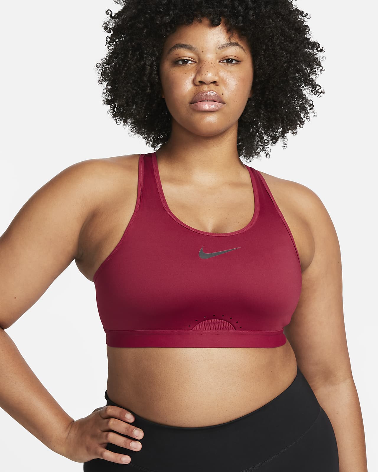 Nike Dri-FIT Swoosh Women's High-Support Non-Padded Adjustable Sports Bra