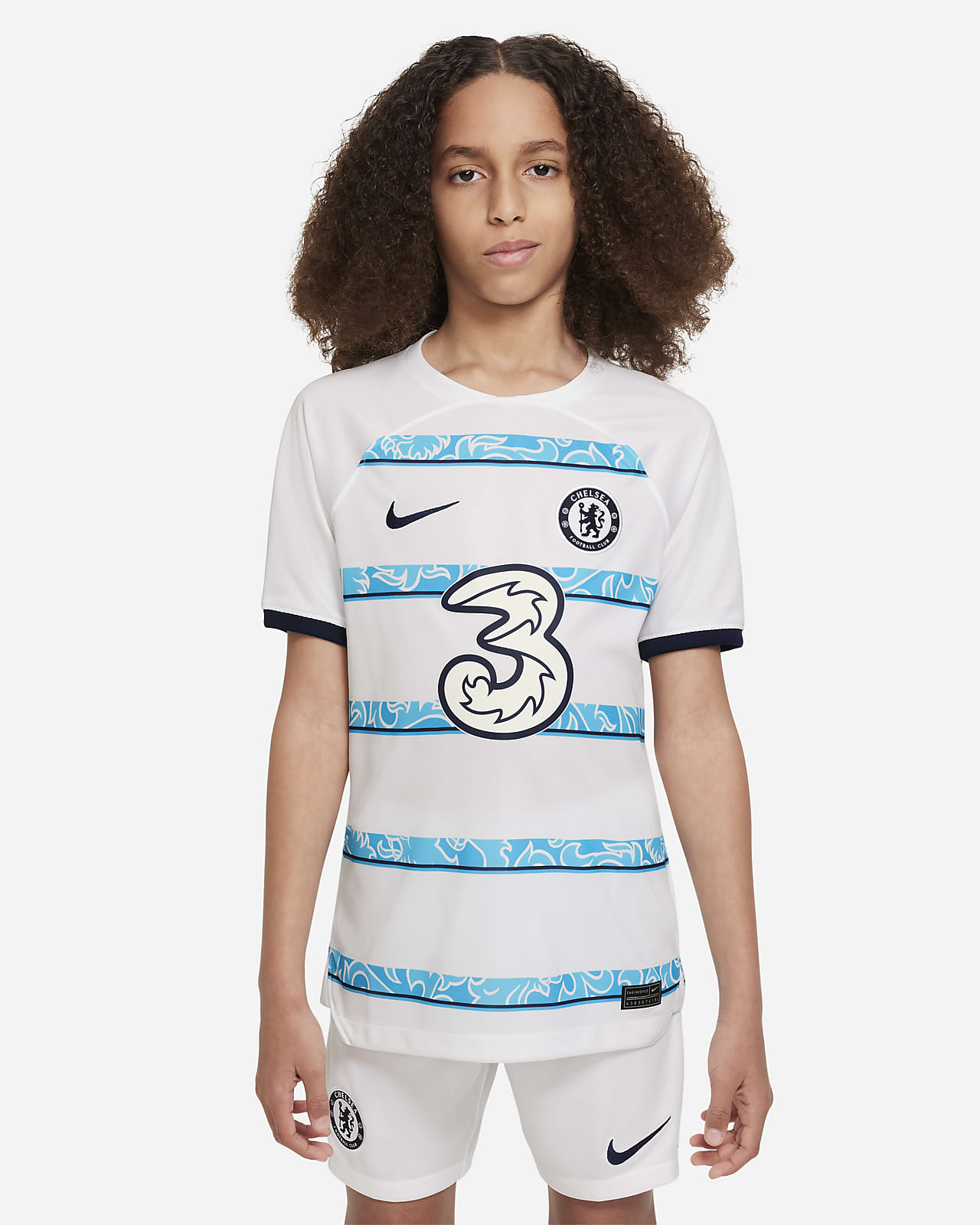 Koszulka piłkarska dla dużych dzieci Nike Dri-FIT Chelsea F.C. Stadium 2022/23 (wersja wyjazdowa)