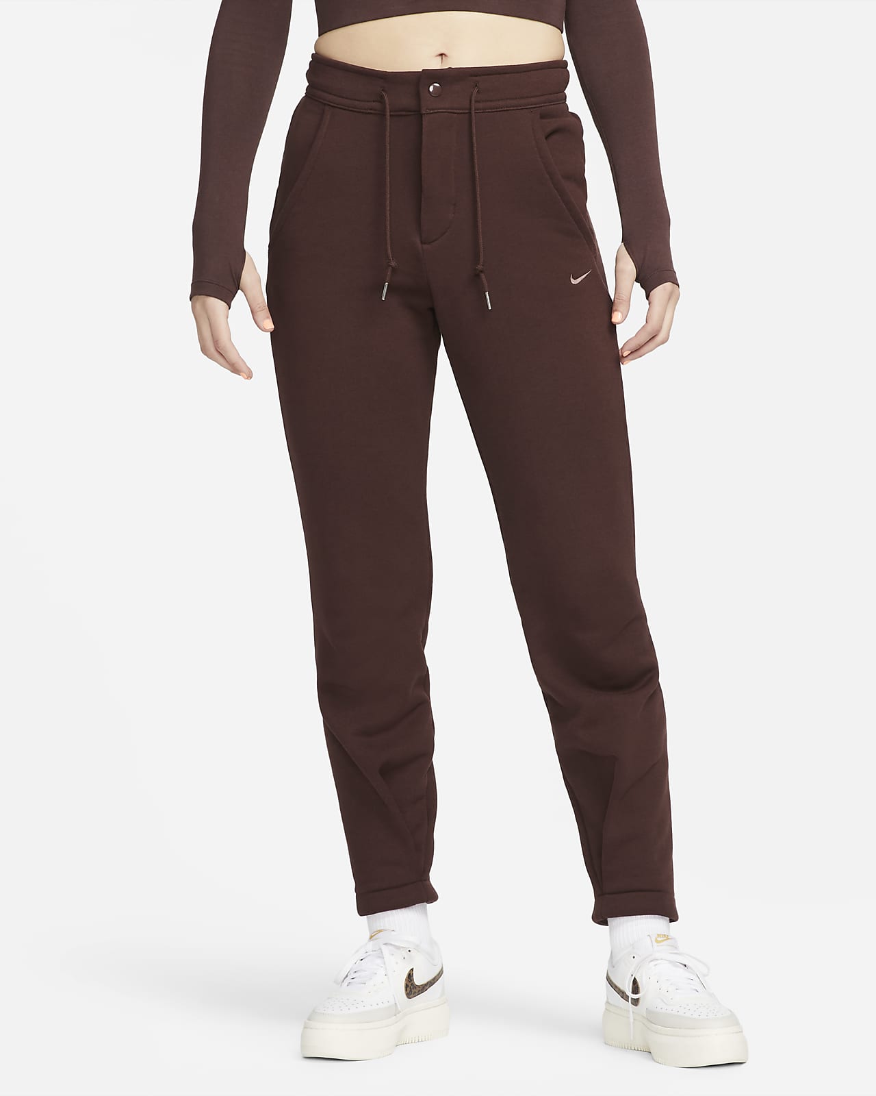 Calças em tecido moletão de cintura subida Nike Sportswear Modern Fleece para mulher