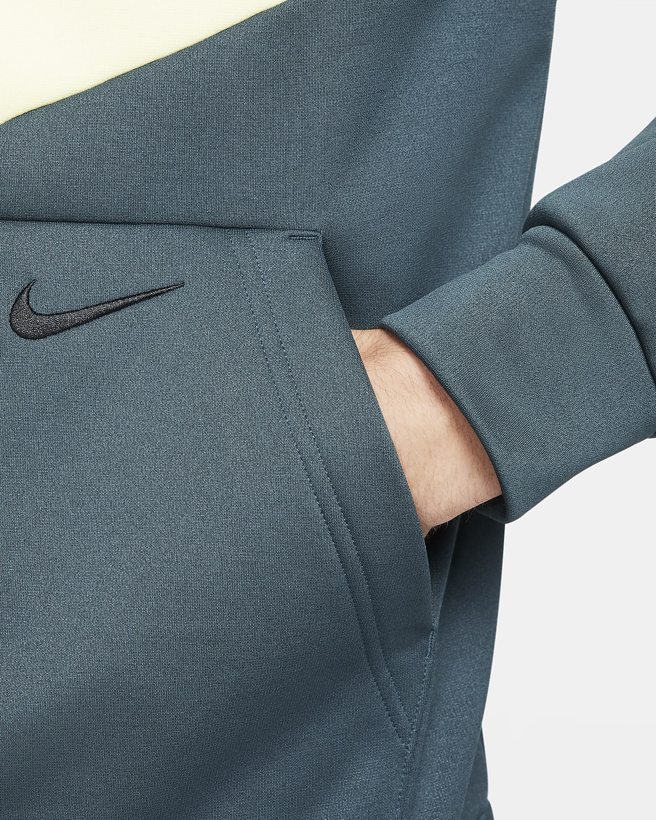Nike Men's Therma Dri-fit Pullover Hoodie (Sundown/College Navy