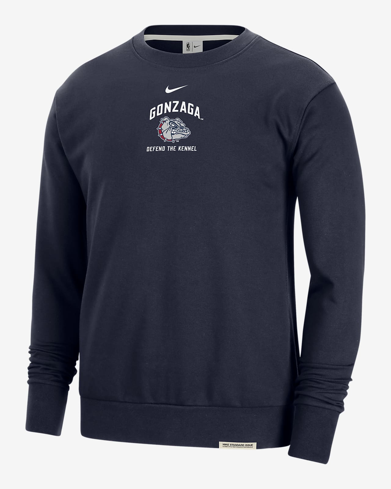 Gonzaga Standard Issue Men's Nike College Fleece Crew-Neck Sweatshirt