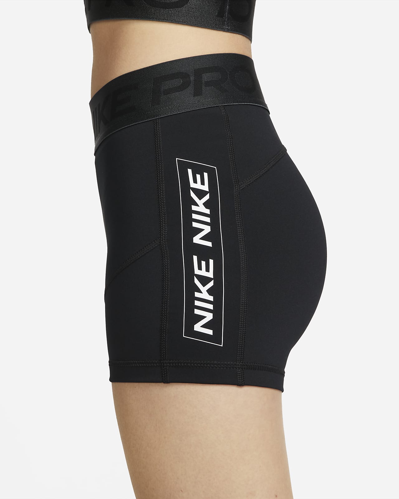 Nike Pro Womens Mid Rise 8cm Approx Graphic Shorts Nike Sa