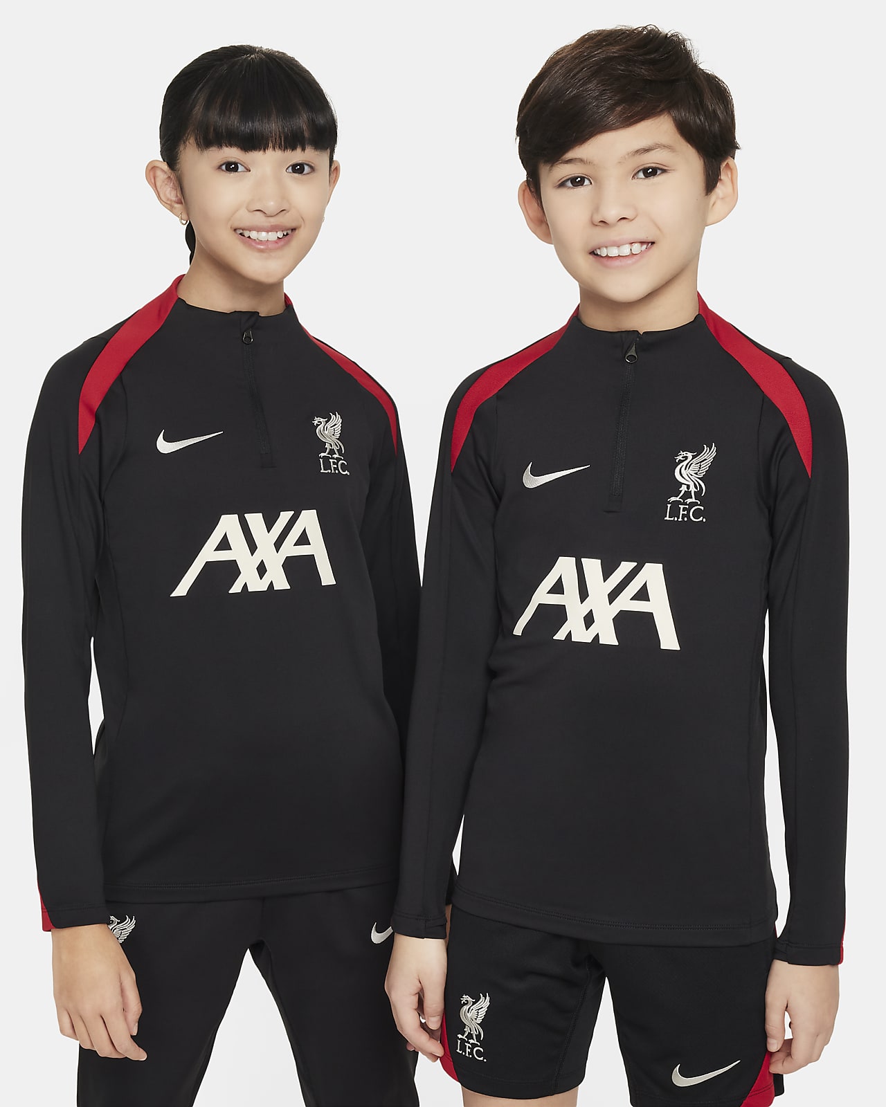 Liverpool FC Strike Nike Dri-FIT felső futball-edzőfelső nagyobb gyerekeknek