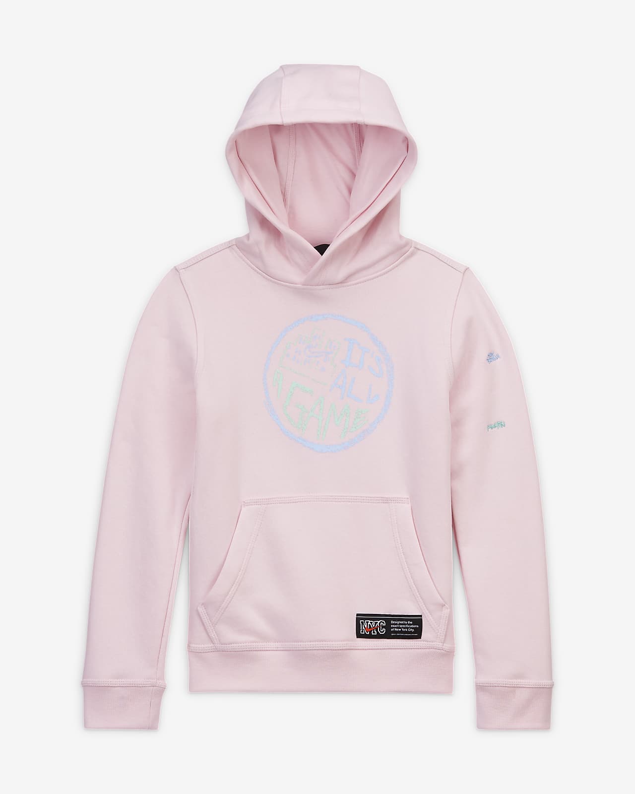 nike club logo hoodie pink