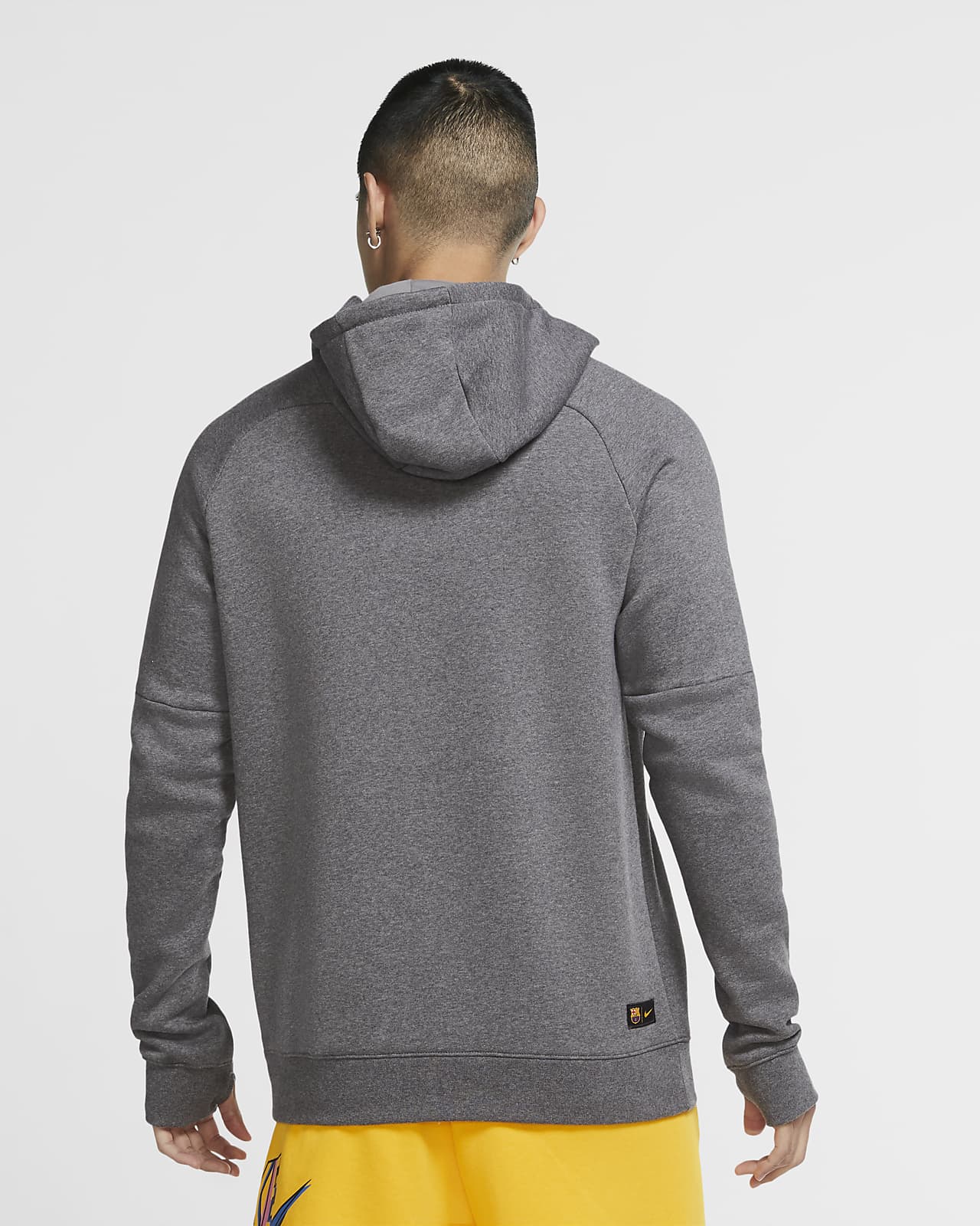 men's fleece pullover hoodie fc barcelona