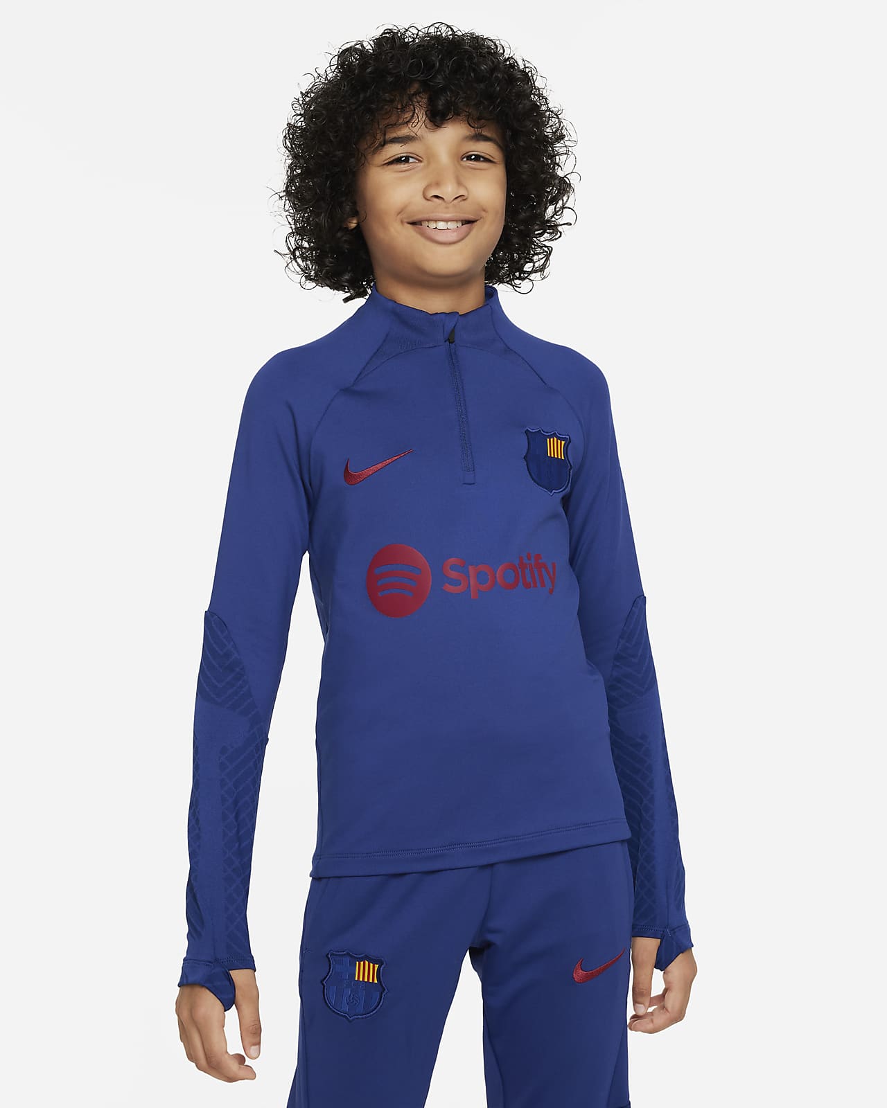 Strike Camiseta de entrenamiento de fútbol con cremallera de 1/4 Dri-FIT Niño/a. Nike ES