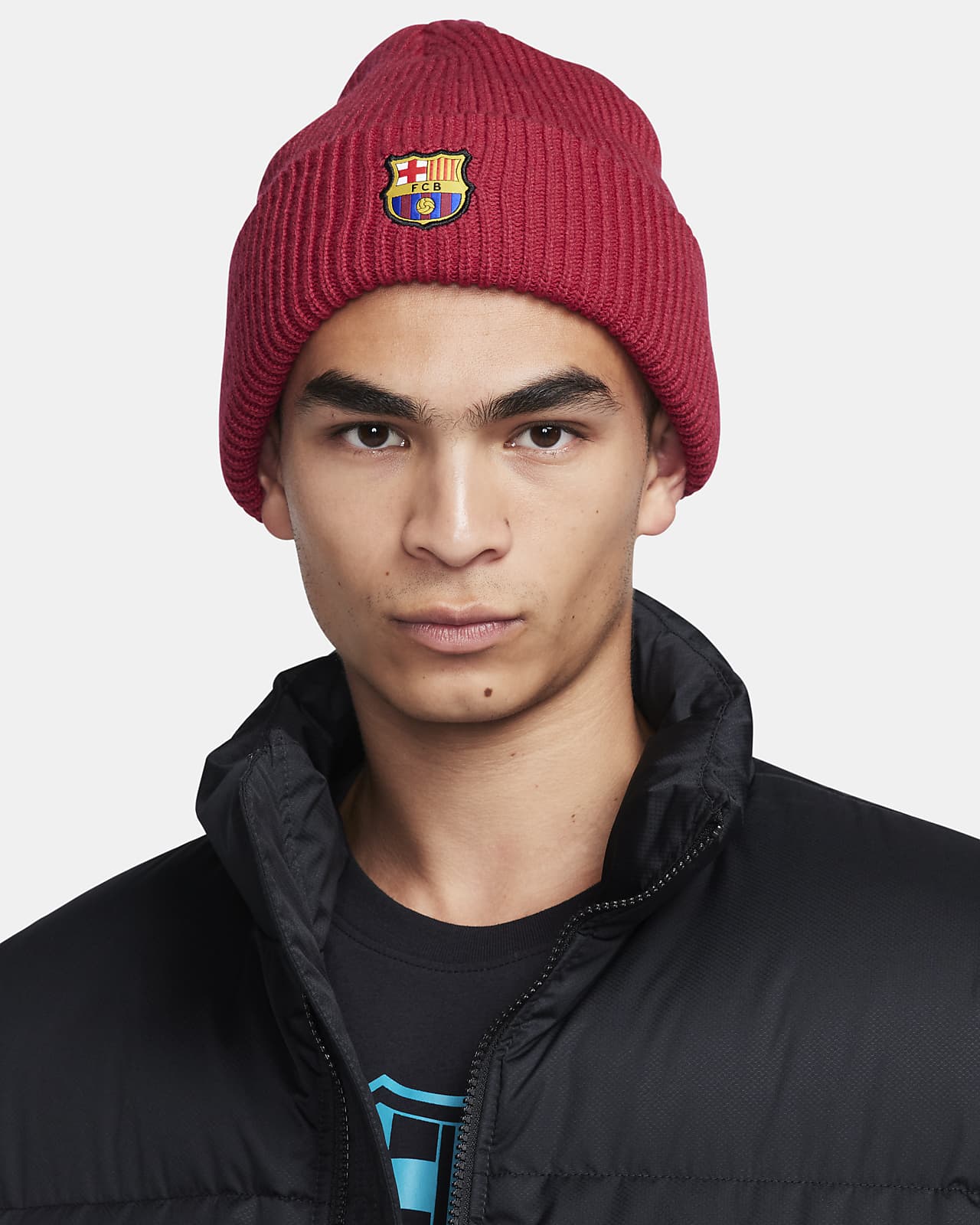 Gorro de fútbol Nike con puño FC Barcelona Peak