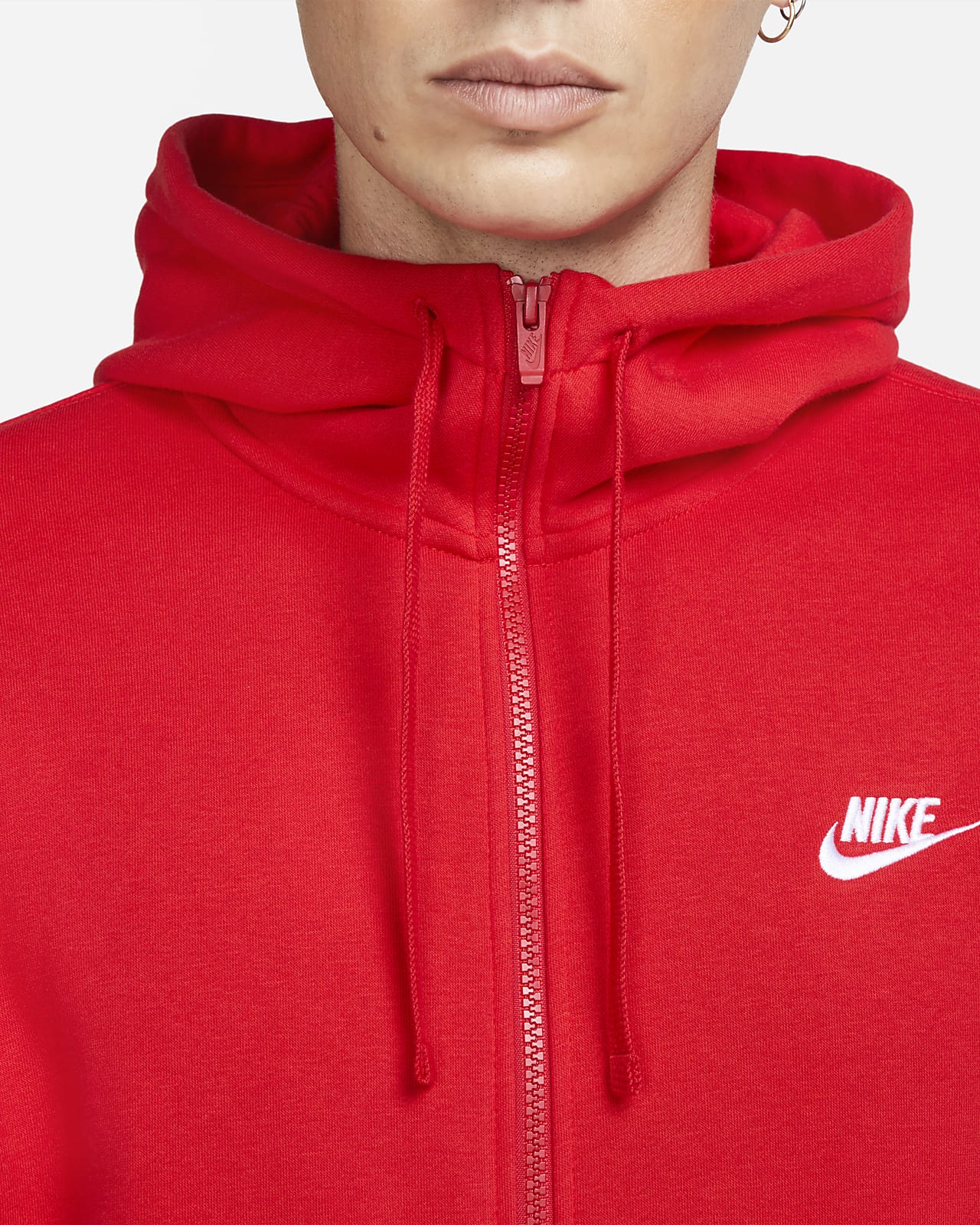 Nike mens jersey hot sale club full zip hoodie