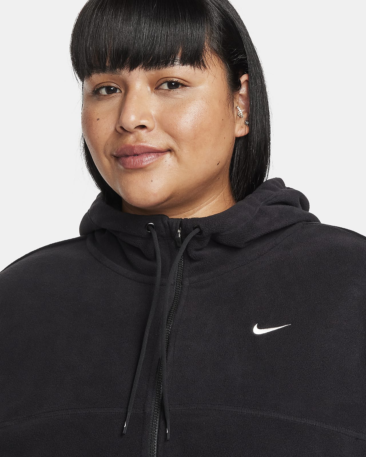 Nike Therma-FIT One Women's Oversized Full-Zip Fleece Hoodie. Nike PT