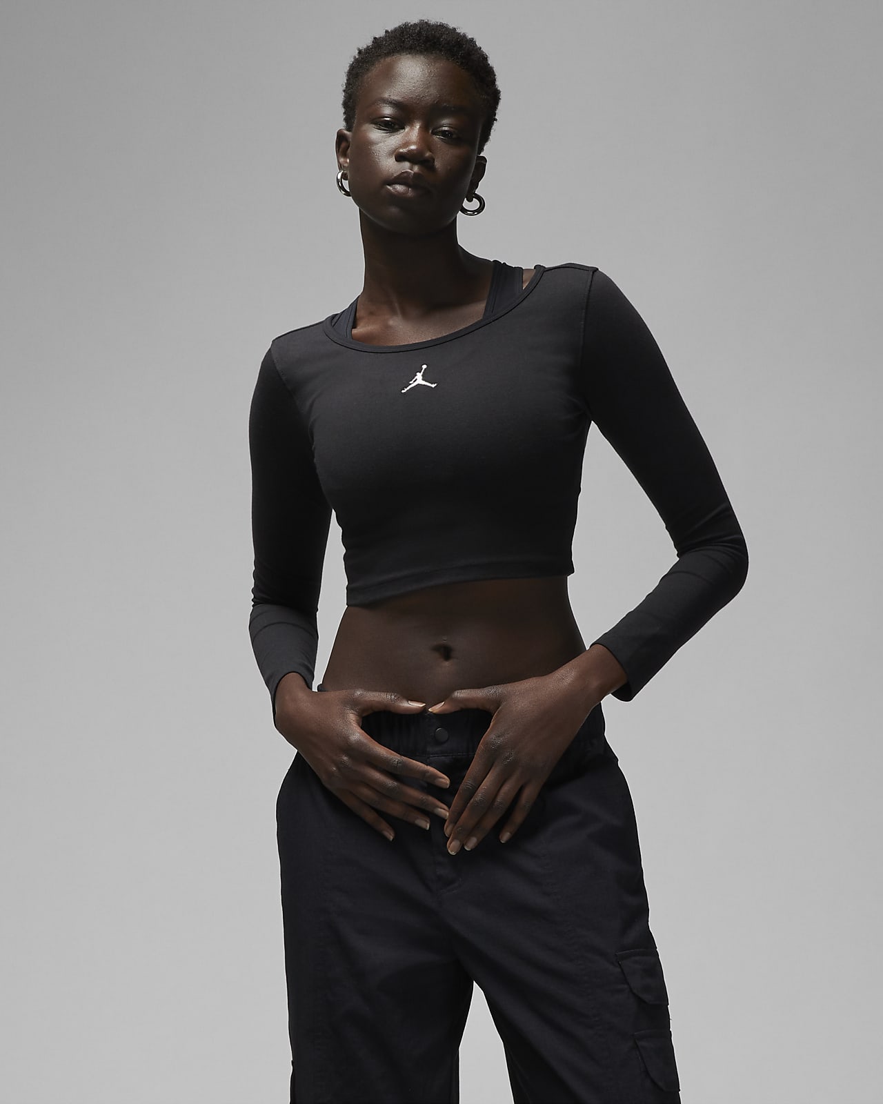 black jordan crop top