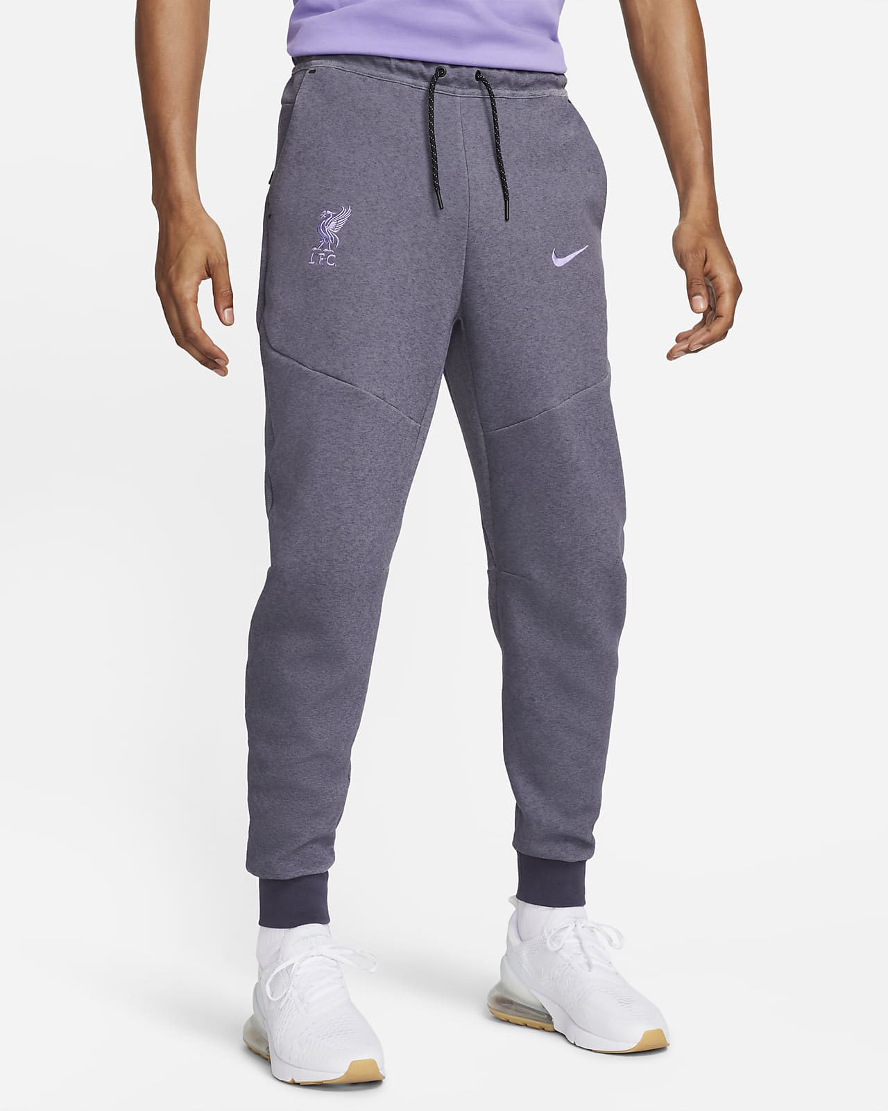 Ανδρικό ποδοσφαιρικό παντελόνι φόρμας Nike εναλλακτικής εμφάνισης Λίβερπουλ Tech Fleece