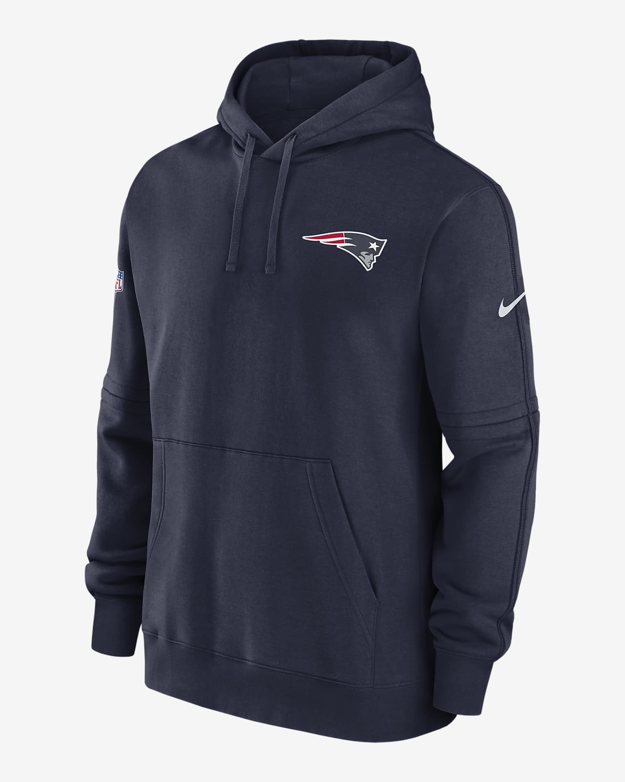 Felpa pullover con cappuccio New England Patriots Sideline Club Nike NFL – Uomo