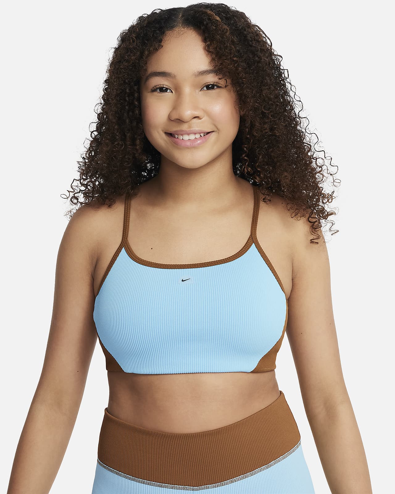 Nike Indy Neon Printed Mesh-trimmed Dri-fit Sports Bra In Bright Green