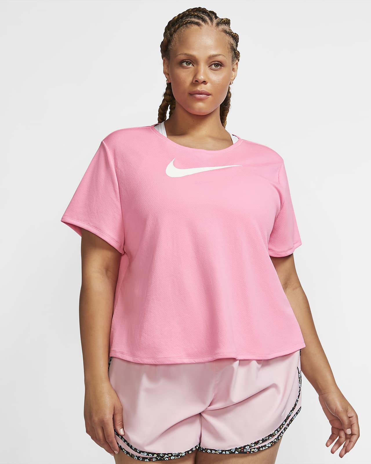 pink nike running top