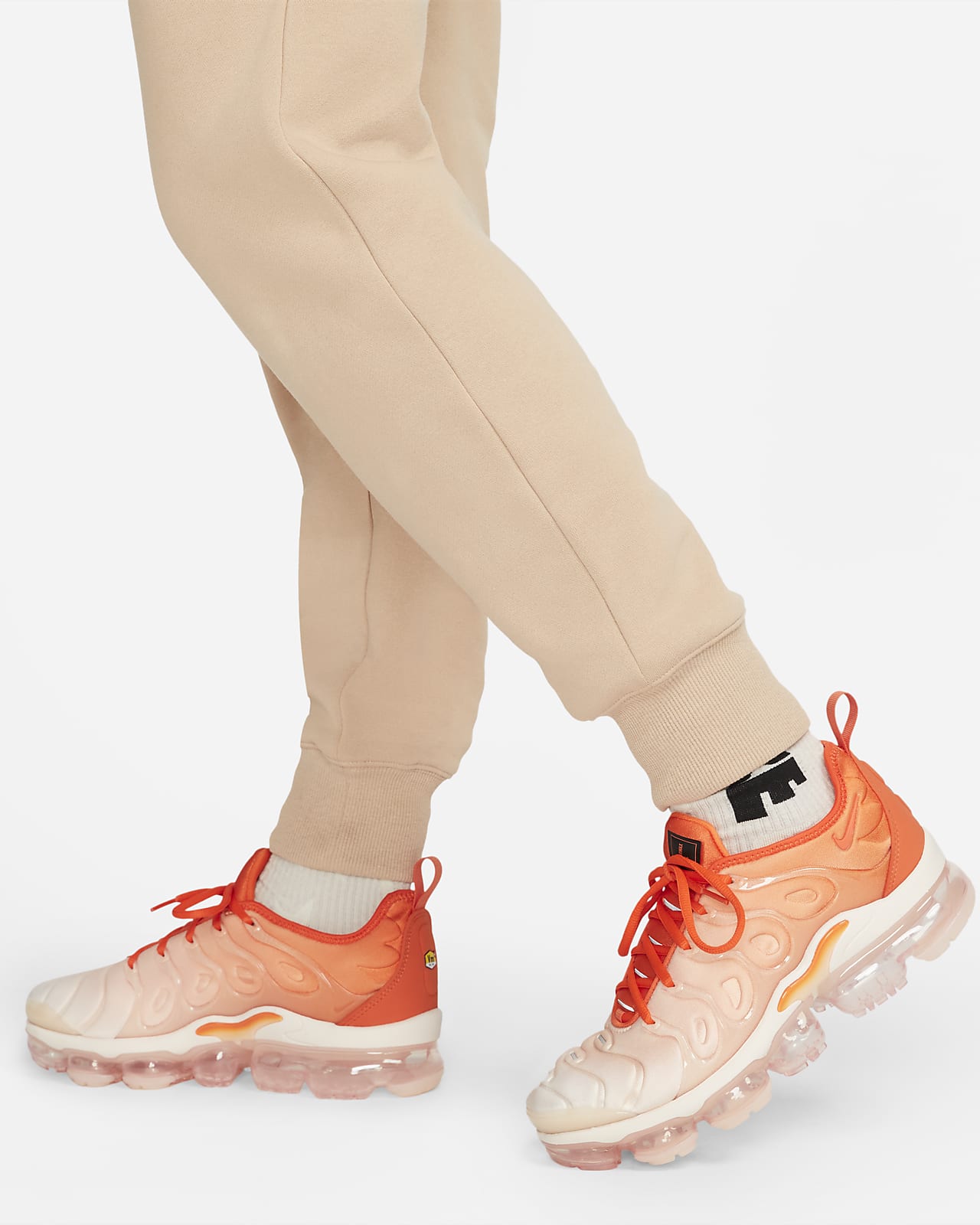 Jogging taille haute phoenix beige femme - Nike