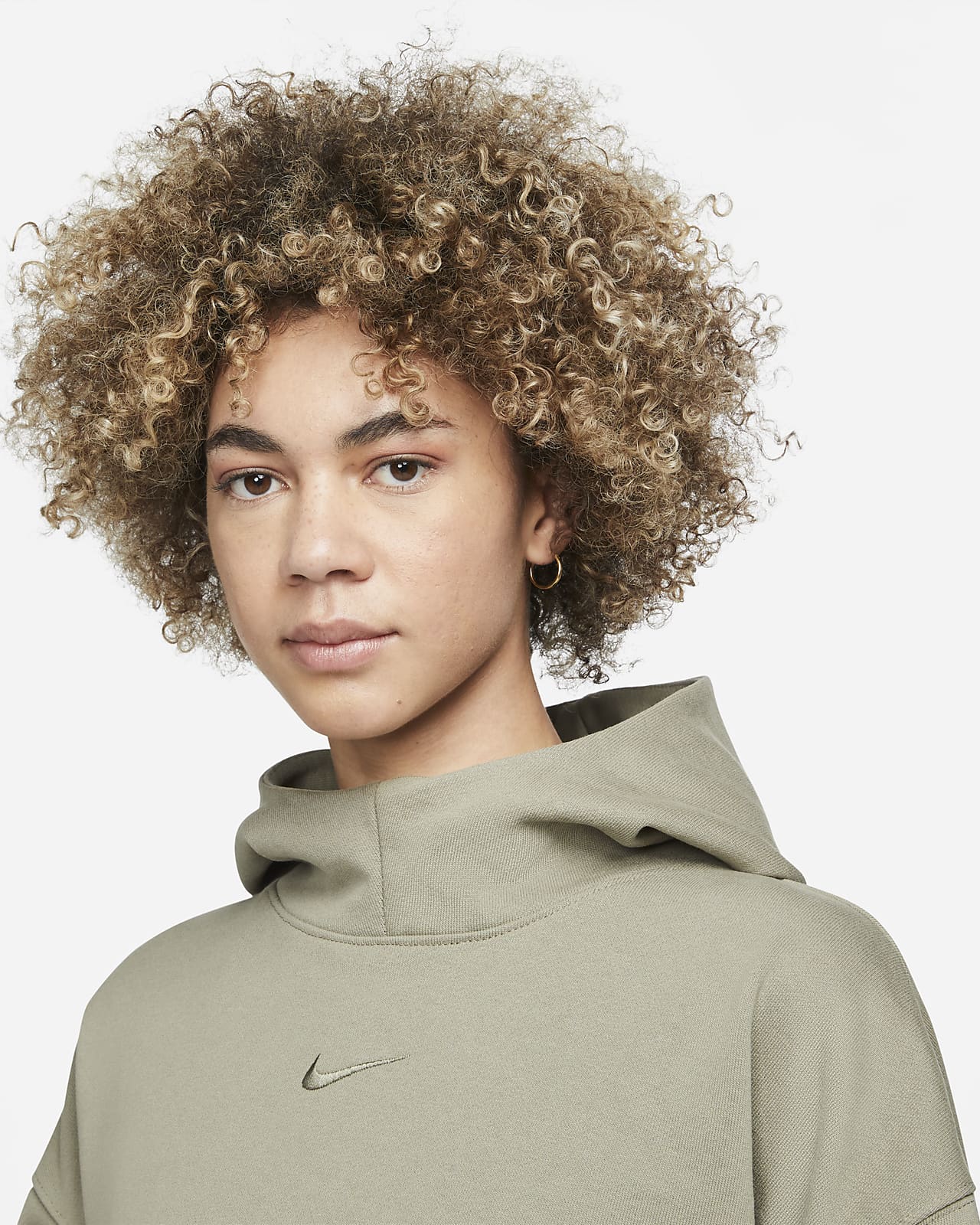 Nike Sportswear Oversized Funnel-Neck Fleece Hoodie. Nike SA