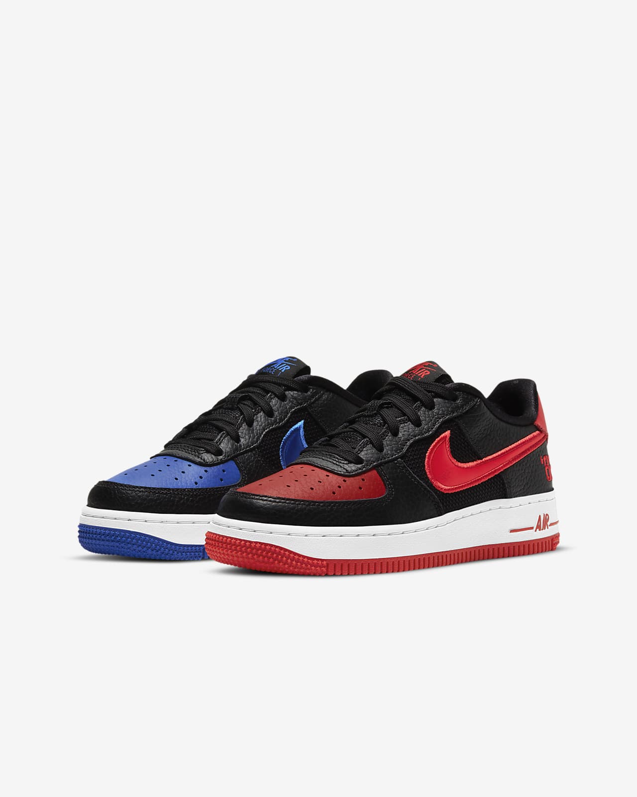 nike air force 1 black and red