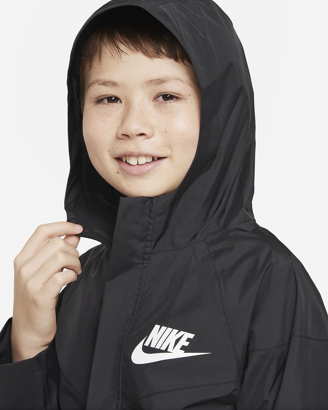 neutral sfære øretelefon Nike Sportswear Storm-FIT Windrunner-jakke til større børn (drenge). Nike DK