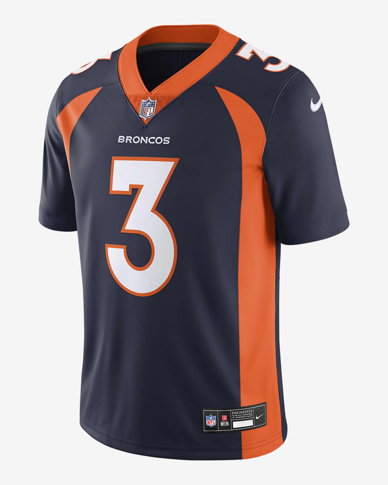 Men's Nike Russell Wilson Navy Denver Broncos Vapor Untouchable Limited Jersey Size: Medium