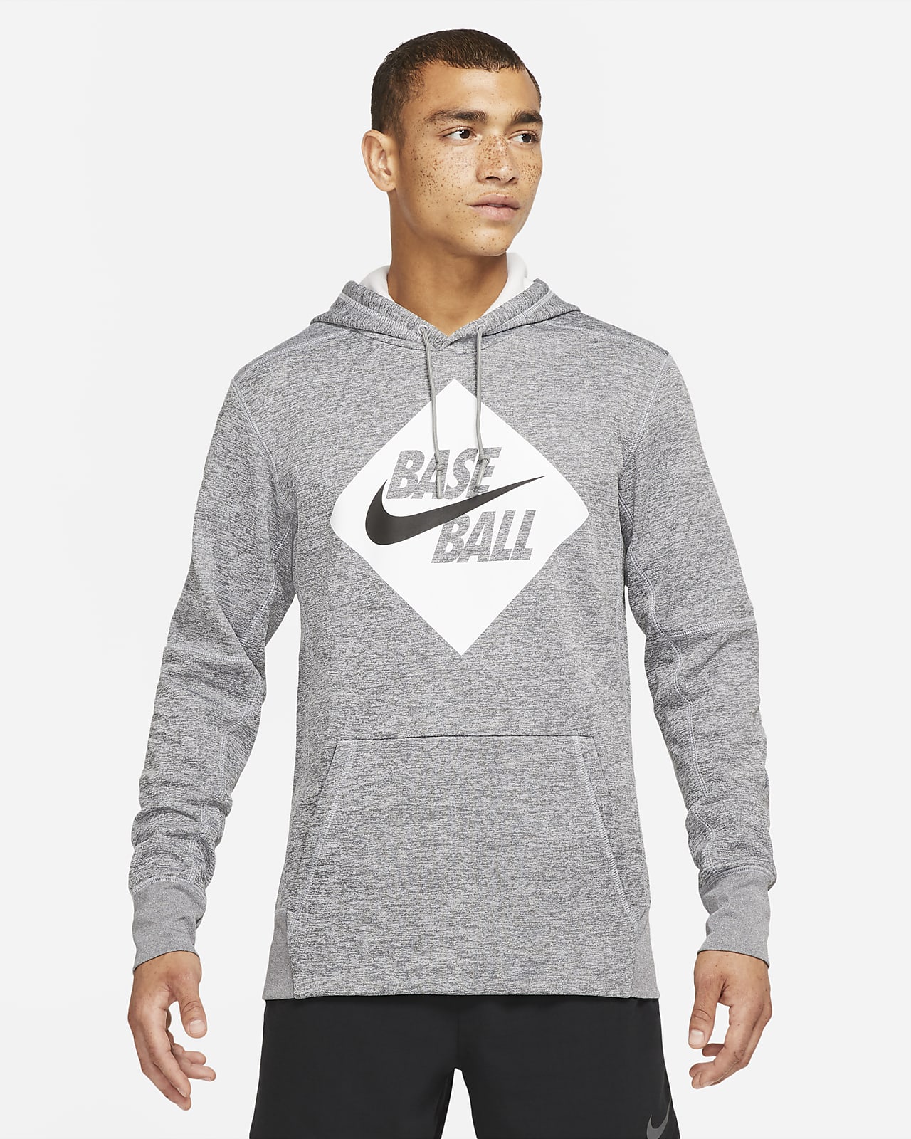 nike therma grey hoodie