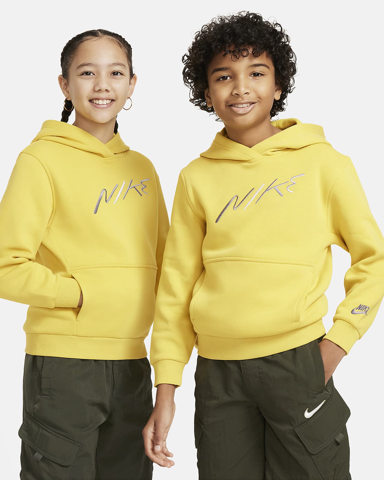 Nike Sportswear Club+ Big Kids\' Hoodie. Pullover