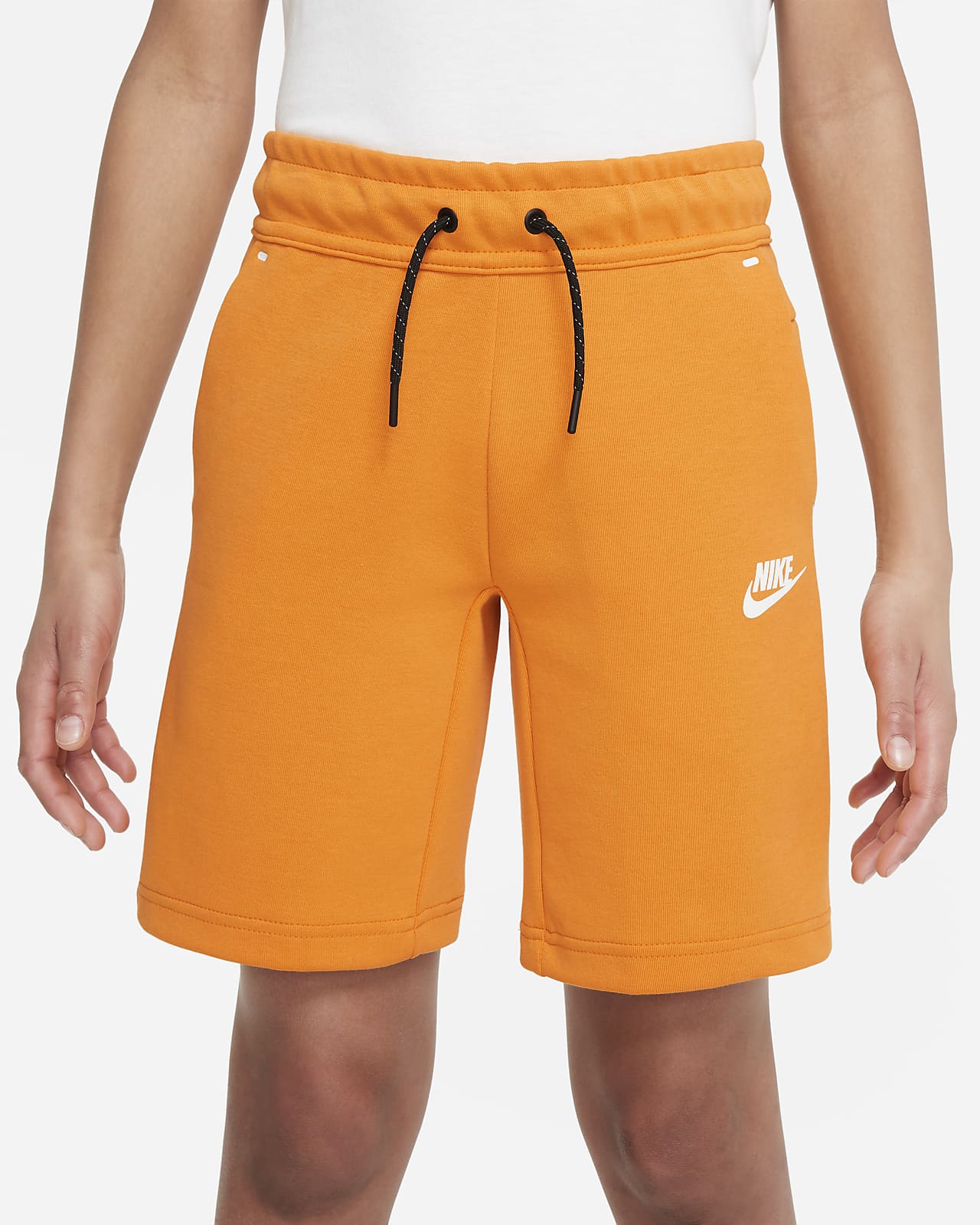 nike orange fleece shorts