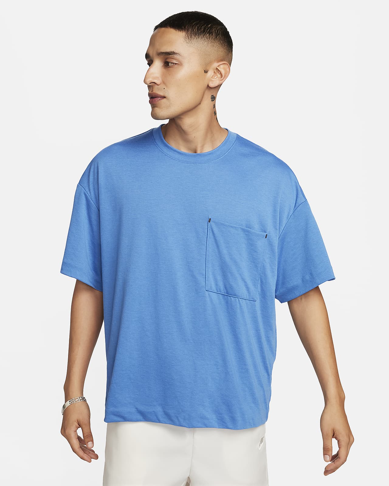 Buy Nike Yoga Printed Dri-fit T-shirt S - Blue At 50% Off
