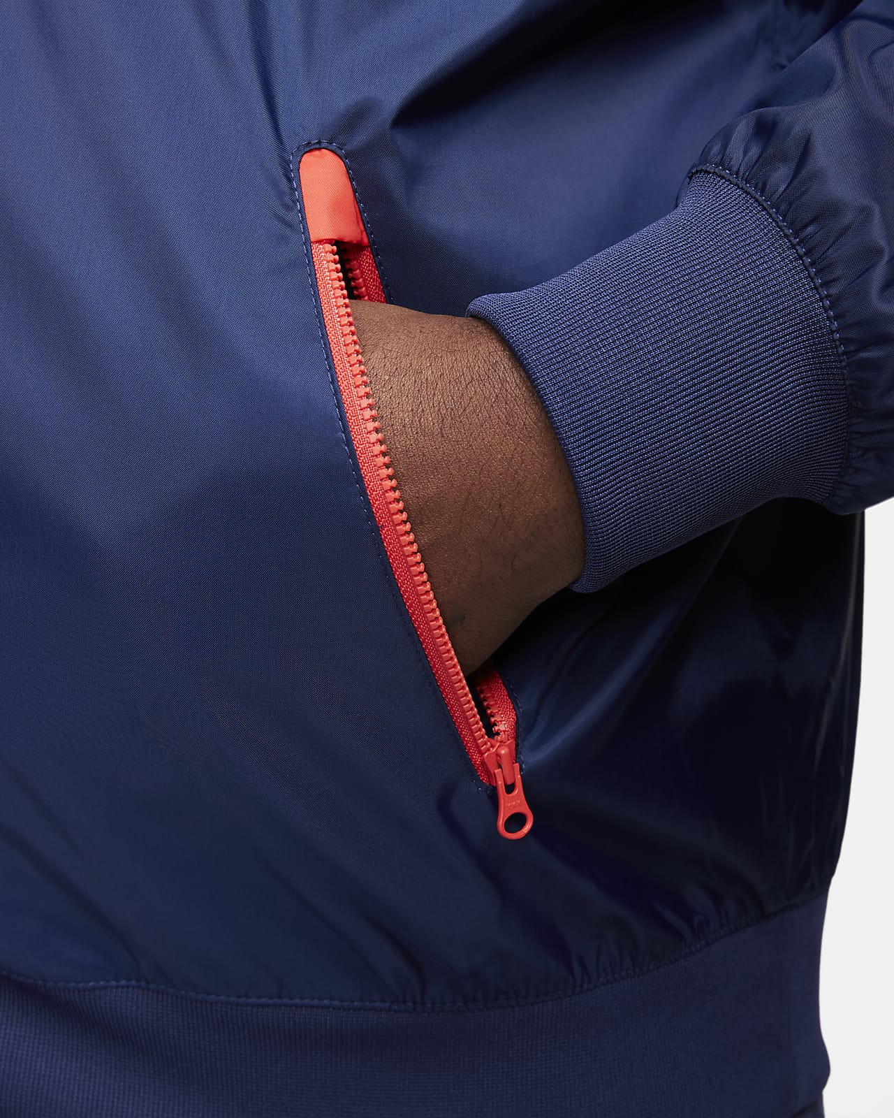 Nike Sportswear Windrunner Windbreaker Jacket Blue Gray Nylon Soft Glanz  Large