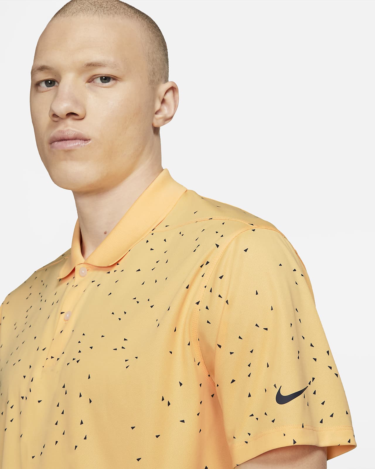 gold nike polo