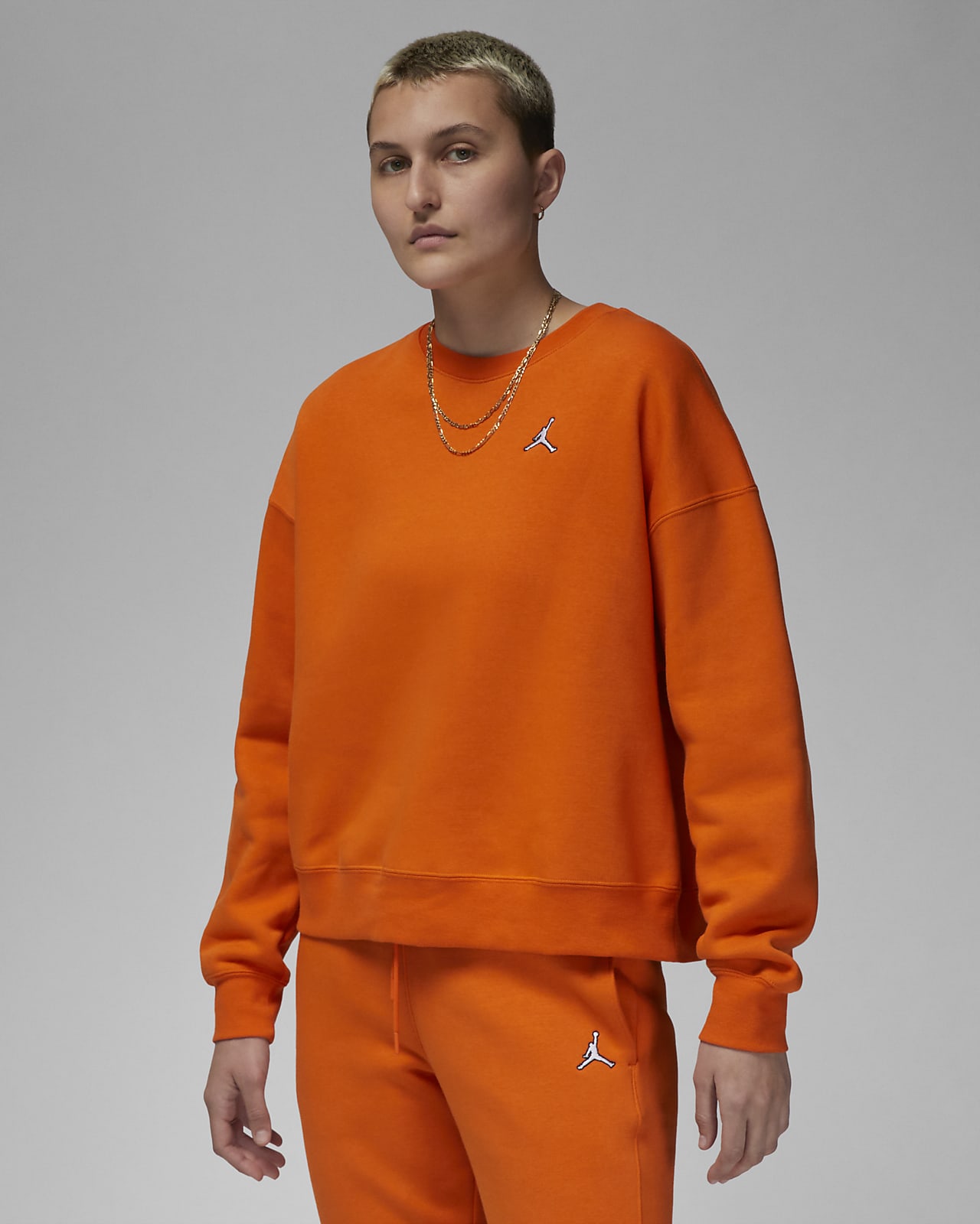 Sudadera cuello redondo de tejido para mujer Brooklyn. Nike.com