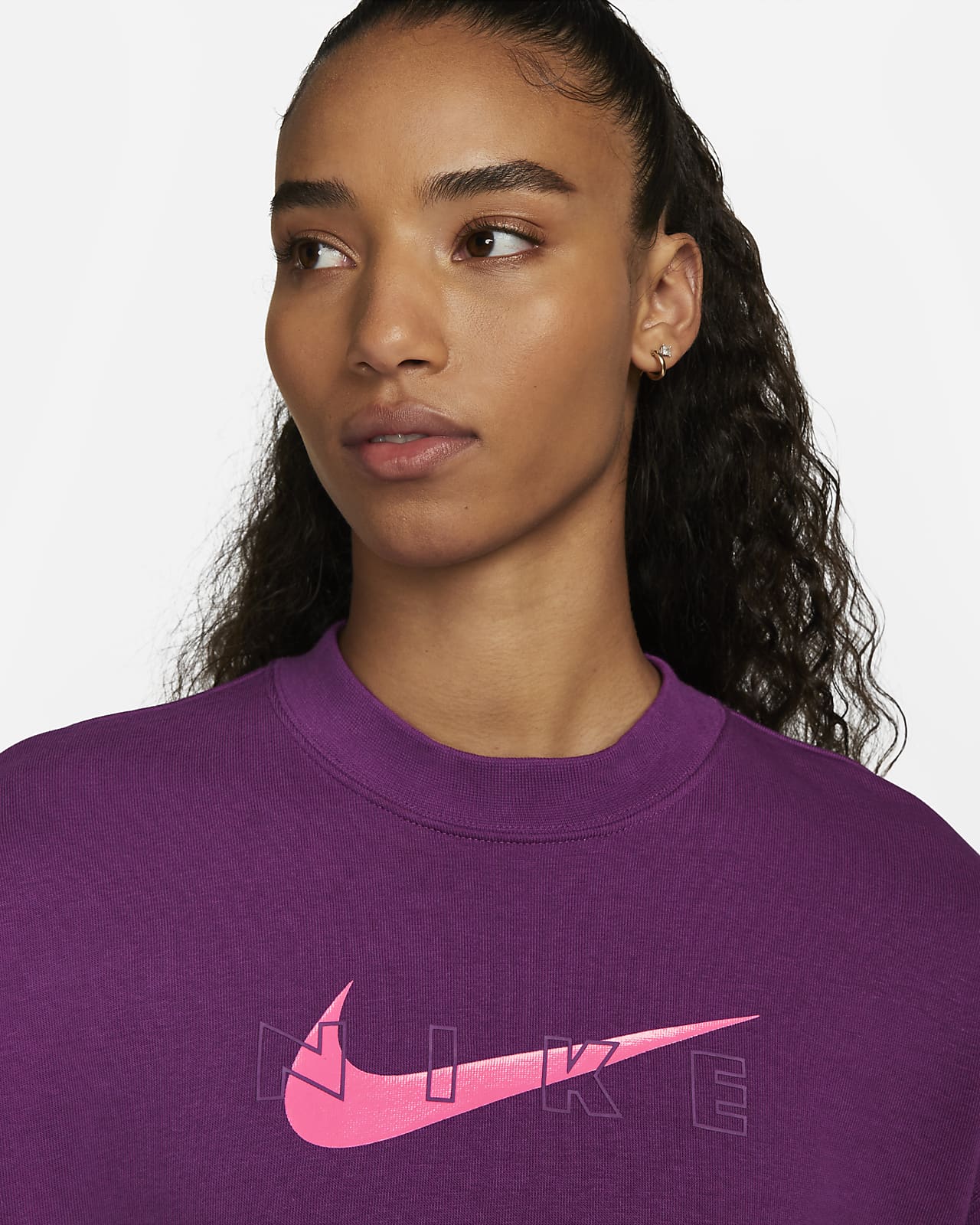 Nike Dri-FIT Get Fit Women's Graphic Training Crew-Neck Sweatshirt. Nike DK