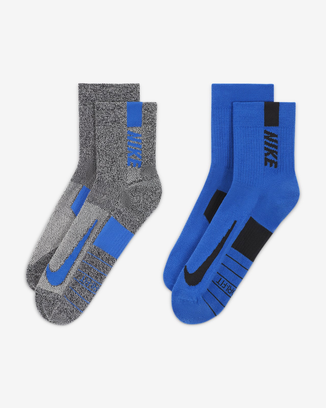 Nike Multiplier Running Ankle Socks (2 Pairs). Nike AE