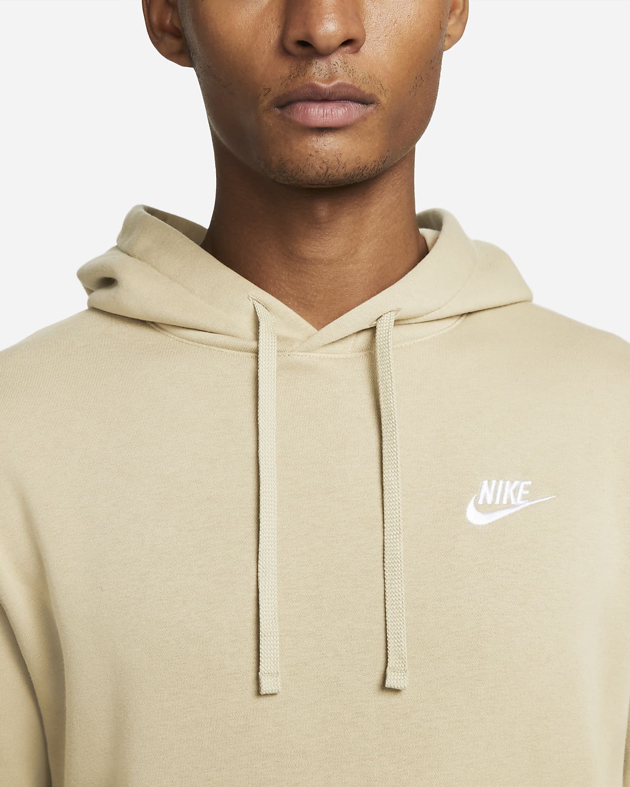 Nike fleece overhead hoodie beige Clearance