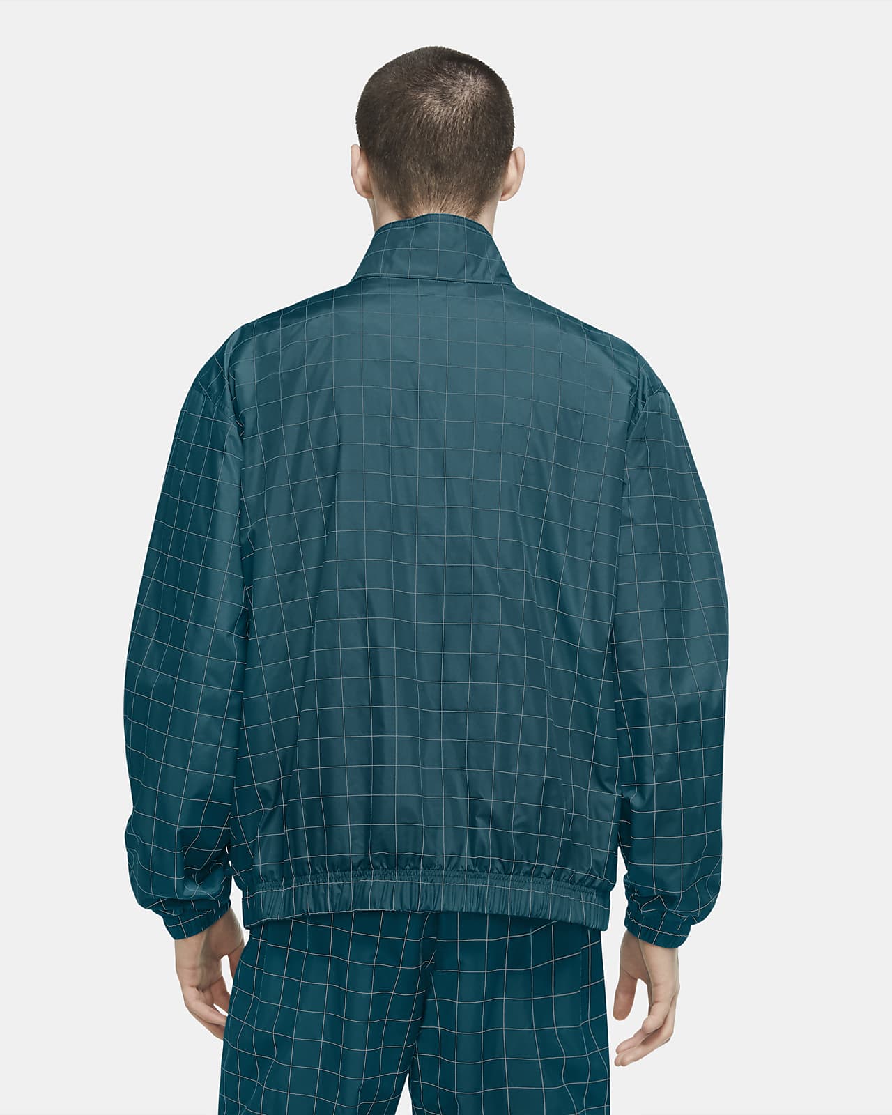 nike gingham check track jacket