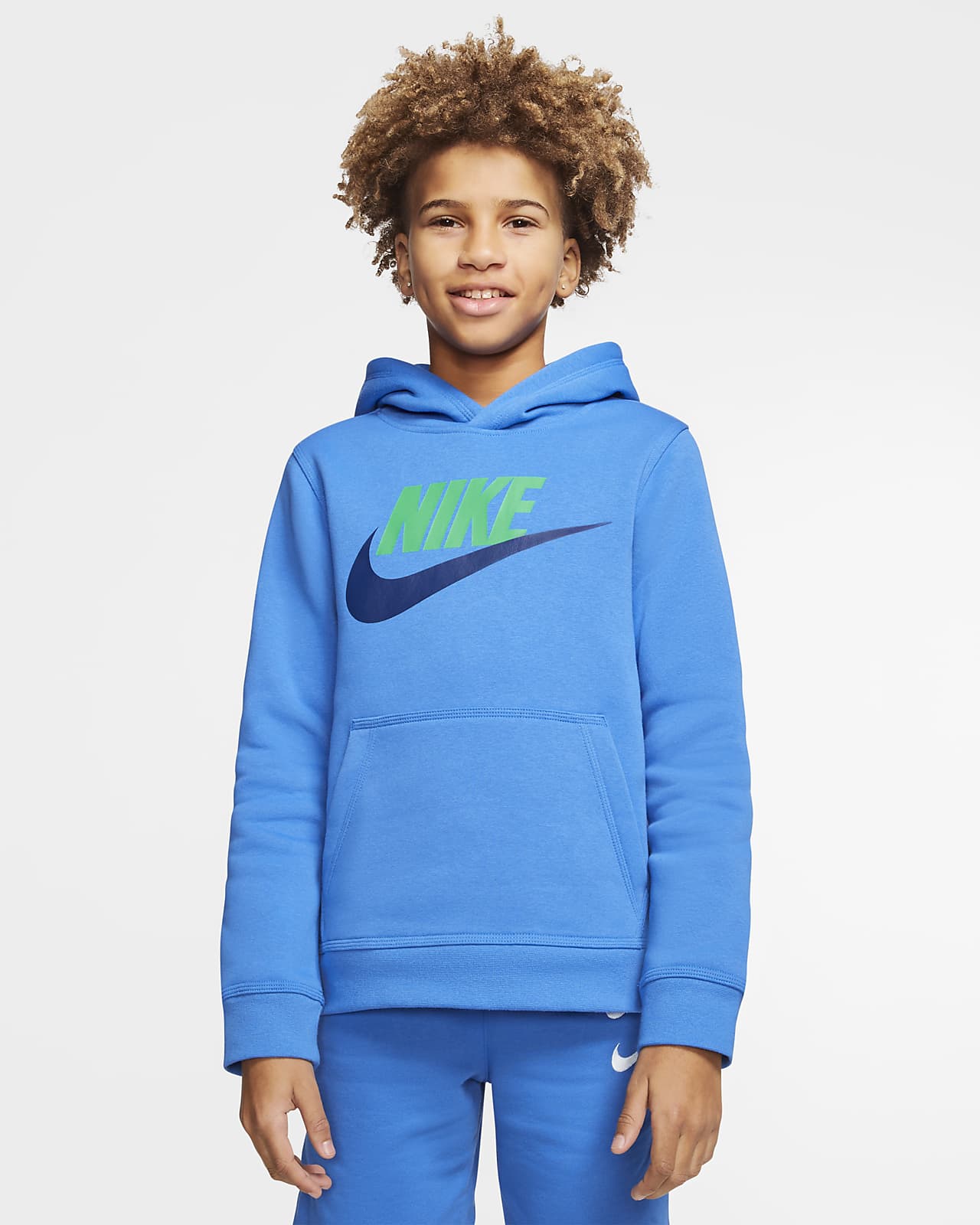 nike youth club fleece hoodie