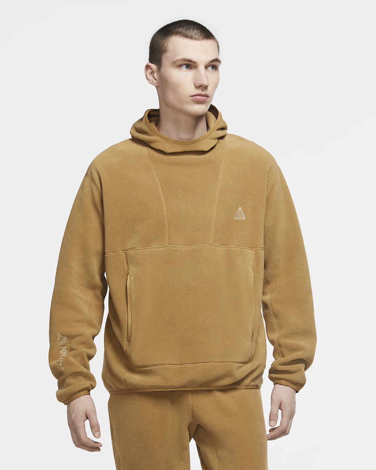 nike hoodie tan