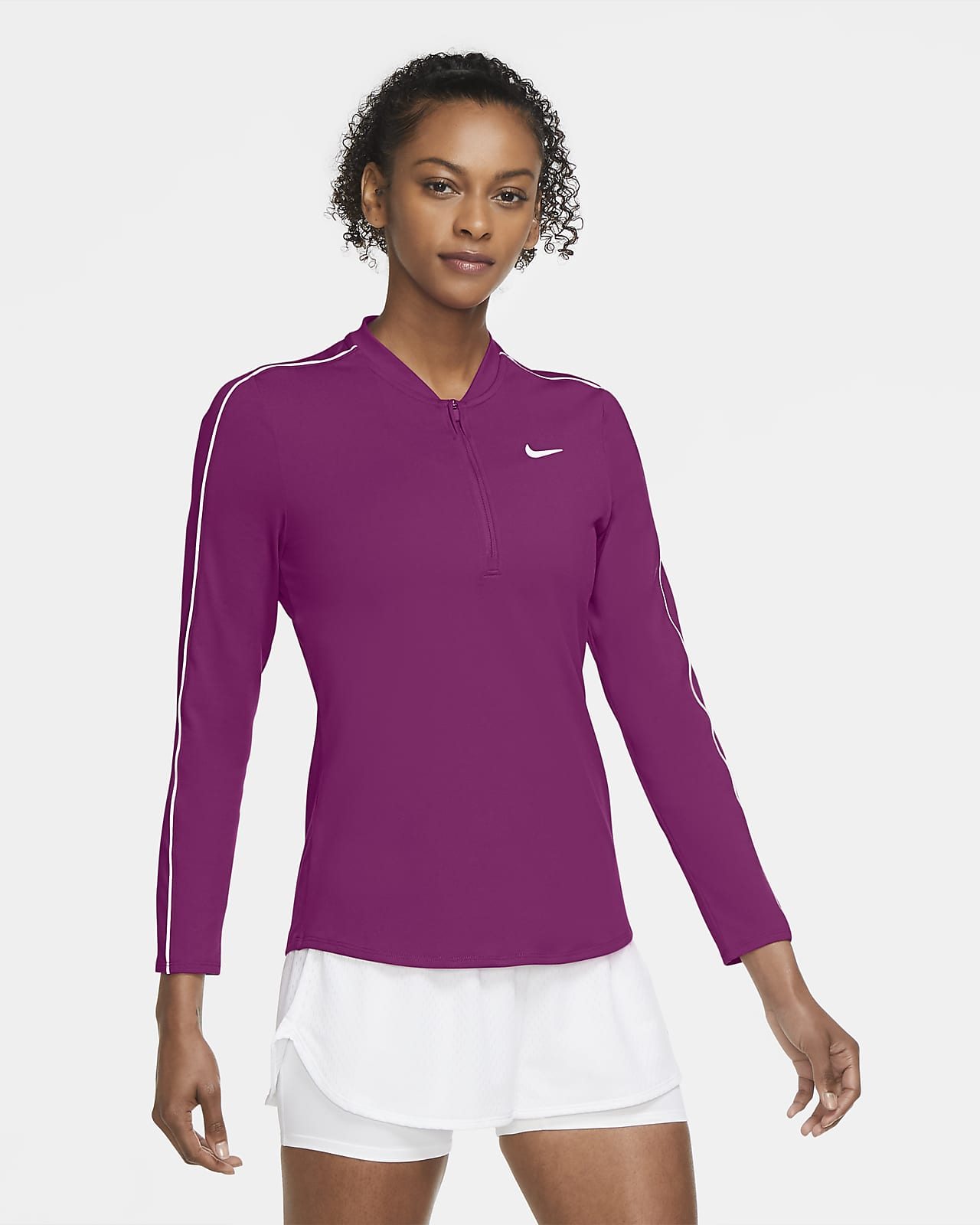 NikeCourt Dri-FIT Women's 1/2-Zip Long-Sleeve Tennis Top. Nike.com