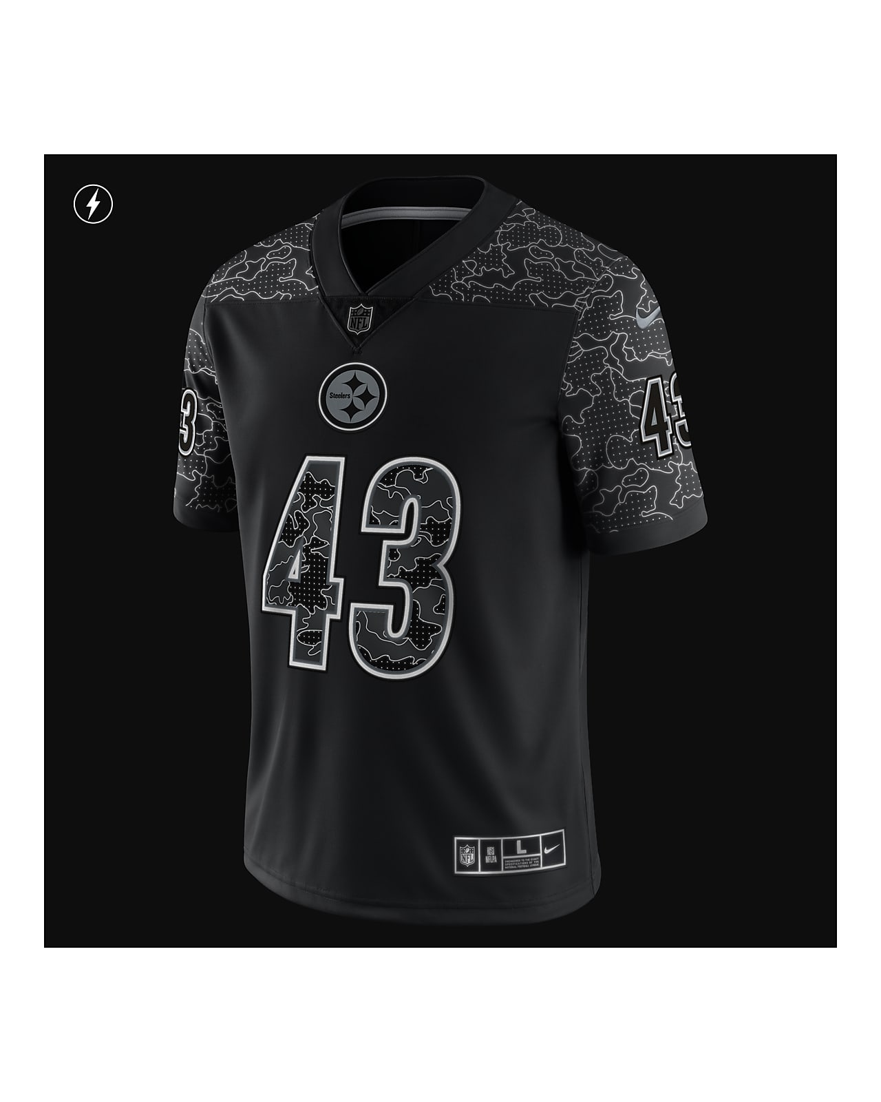 NFL Pittsburgh Steelers RFLCTV (Troy Polamalu) Men's Fashion Football Jersey.  Nike.com