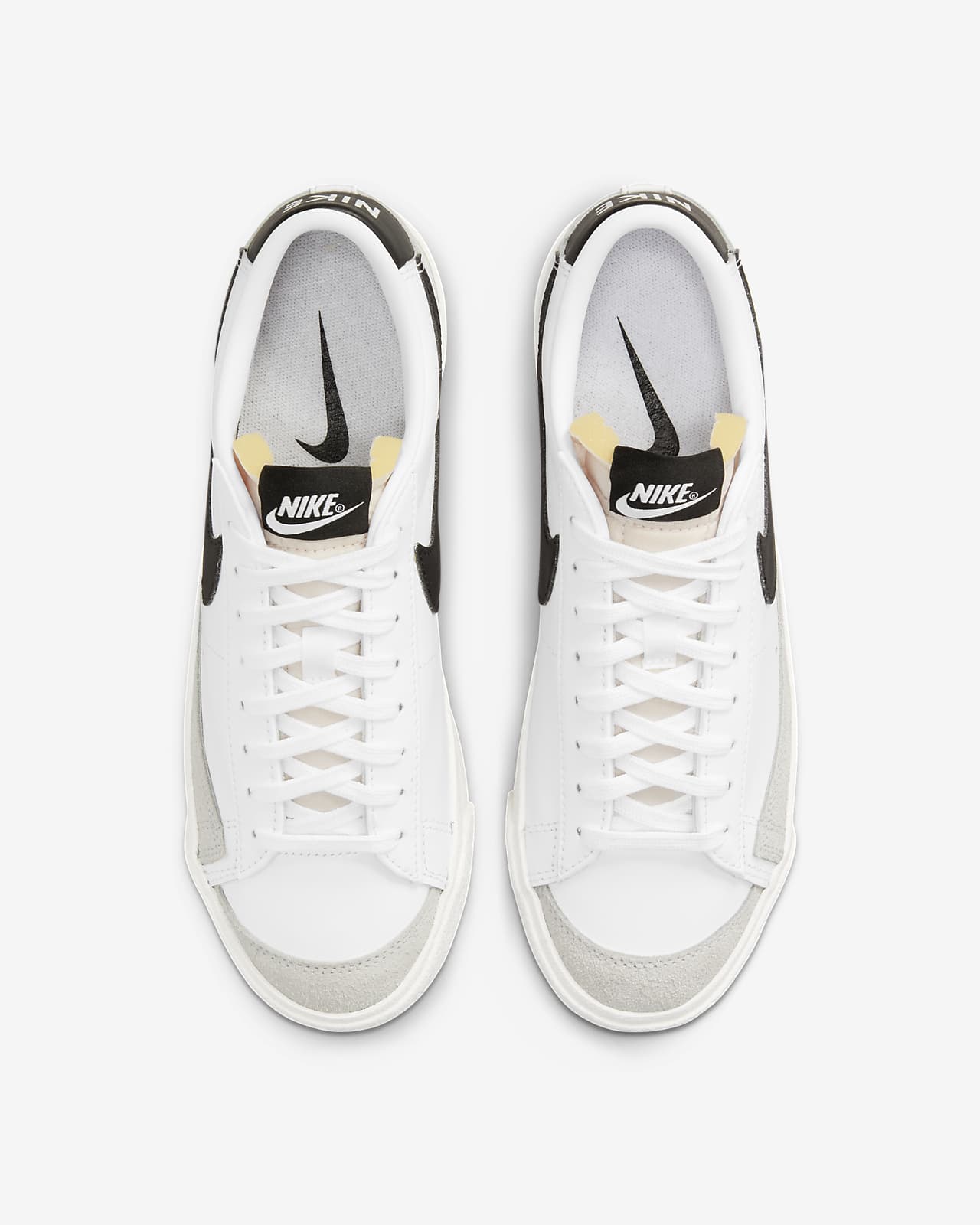 nike blazer low womens white and black