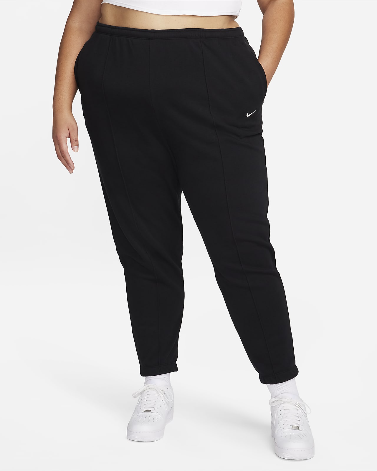 Plus Size Joggers Elastic Off White Men's Track Pants With Zipper Pockets -  XMEX Clothing