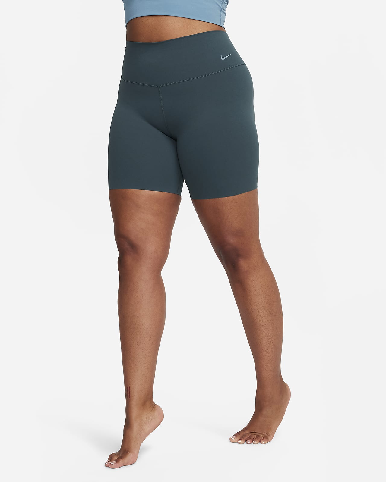 Nike Zenvy (M) Women's Gentle-support High-waisted 20cm (approx.) Biker  Shorts with Pockets (Maternity). Nike LU