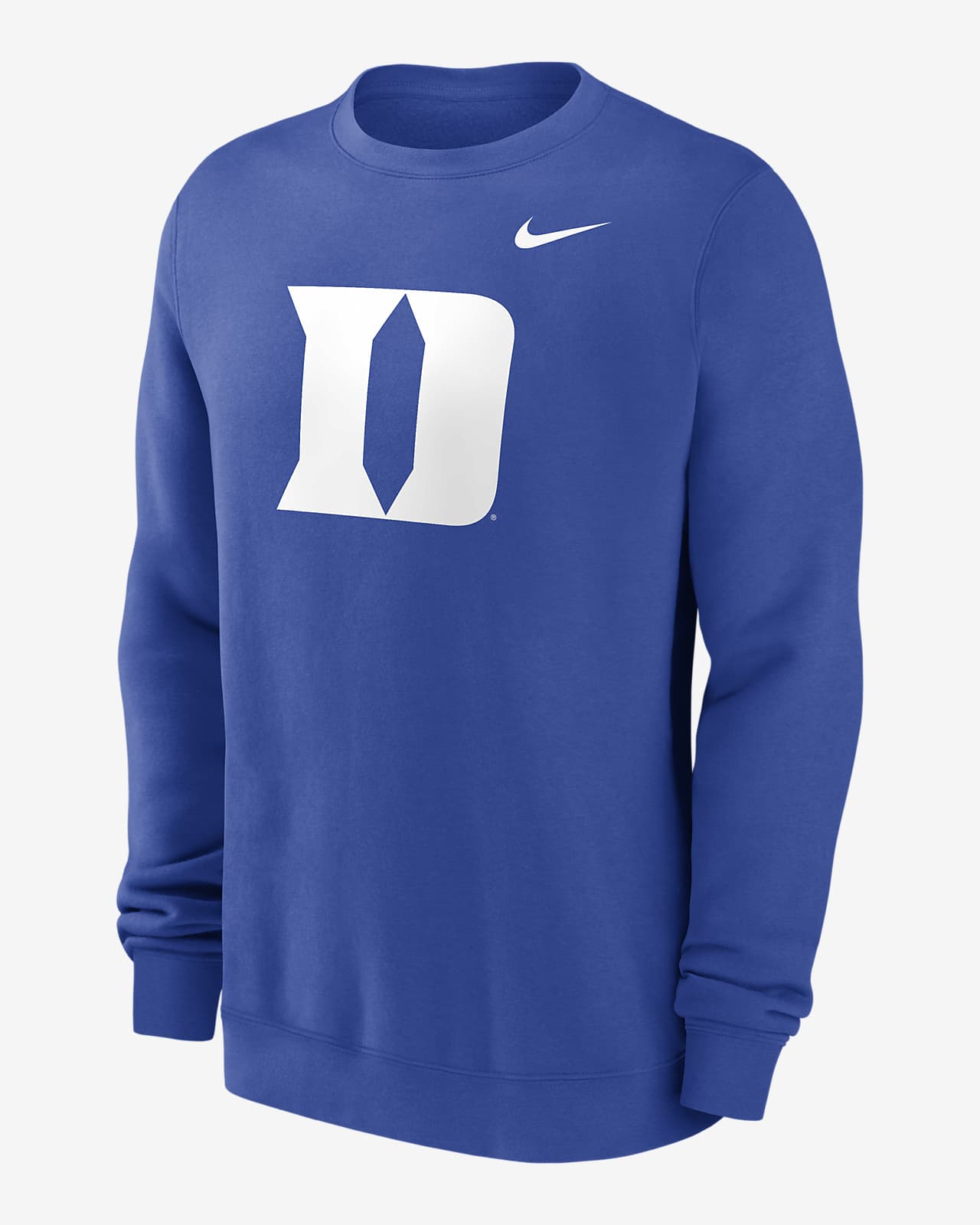 Sudadera de cuello redondo sin cierre universitaria Nike para hombre Duke Blue Devils Primetime Evergreen Logo