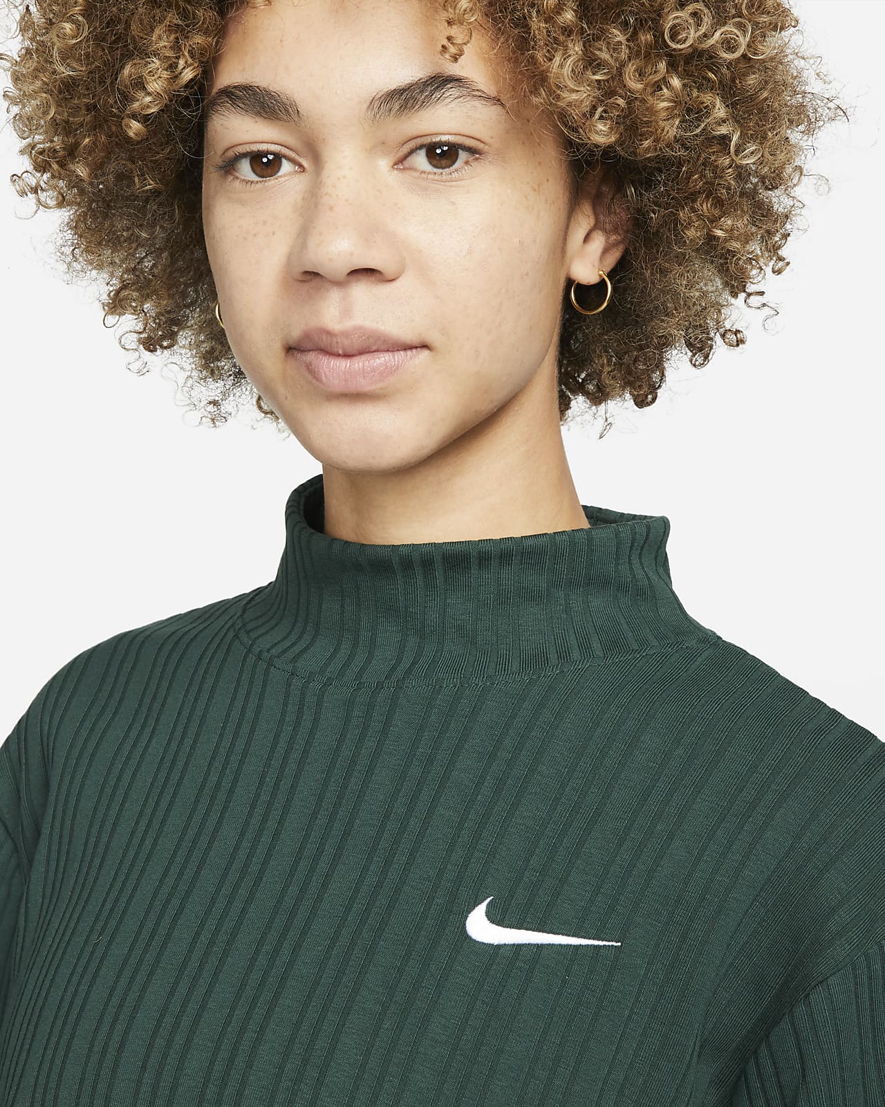Nike Sportswear Women's Ribbed Jersey Long-Sleeve Top. Nike NZ