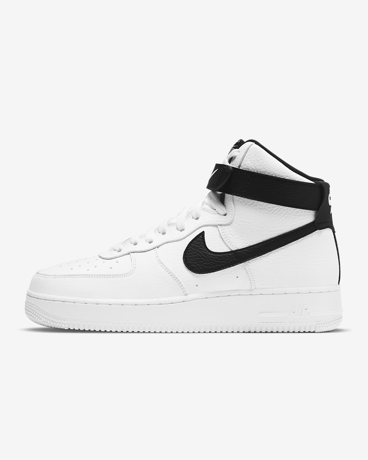 nike air force one mid white black