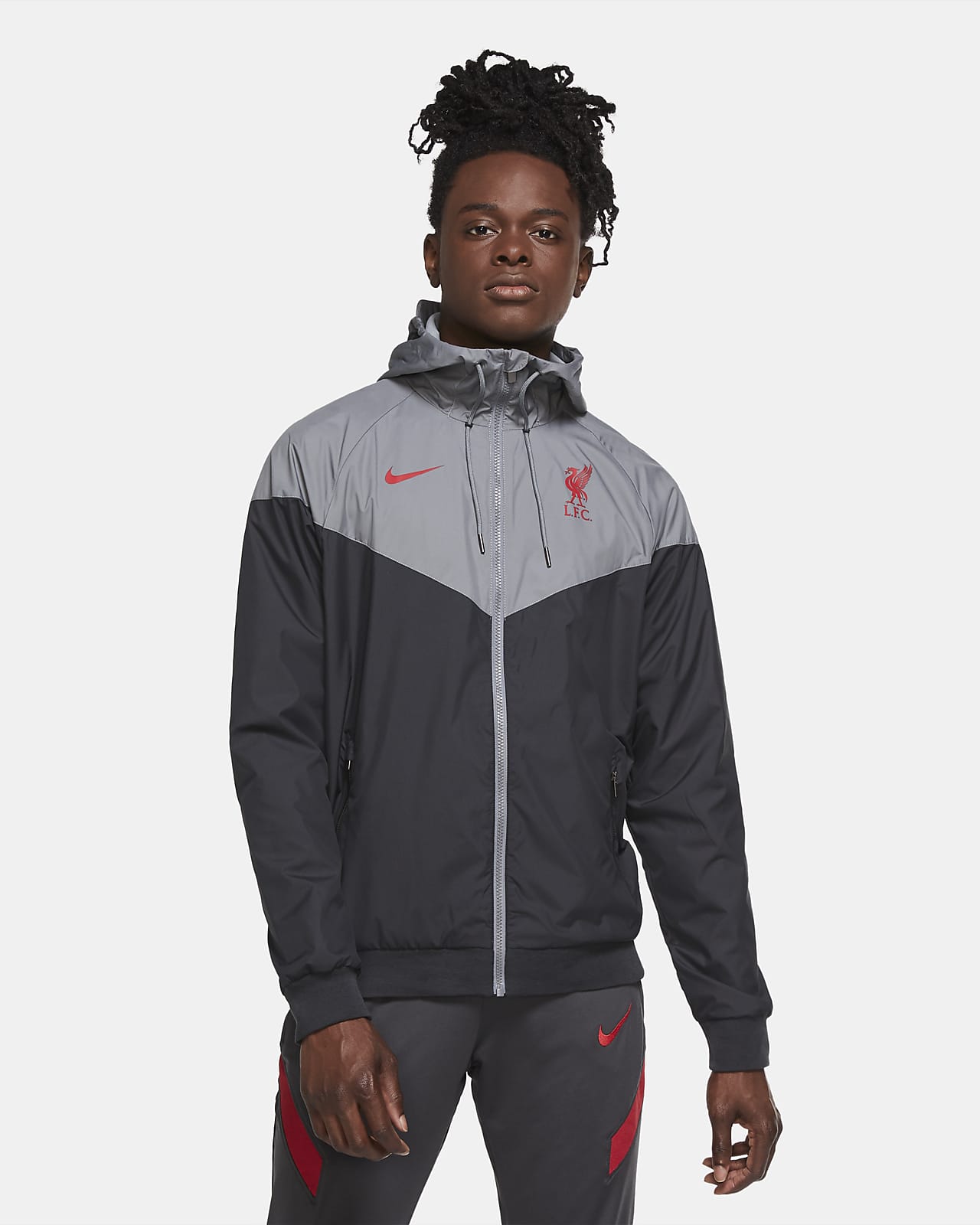 Vävd jacka Liverpool FC Windrunner för män. Nike SE Vävd jacka Liverpool FC Windrunner för män. Nike SE