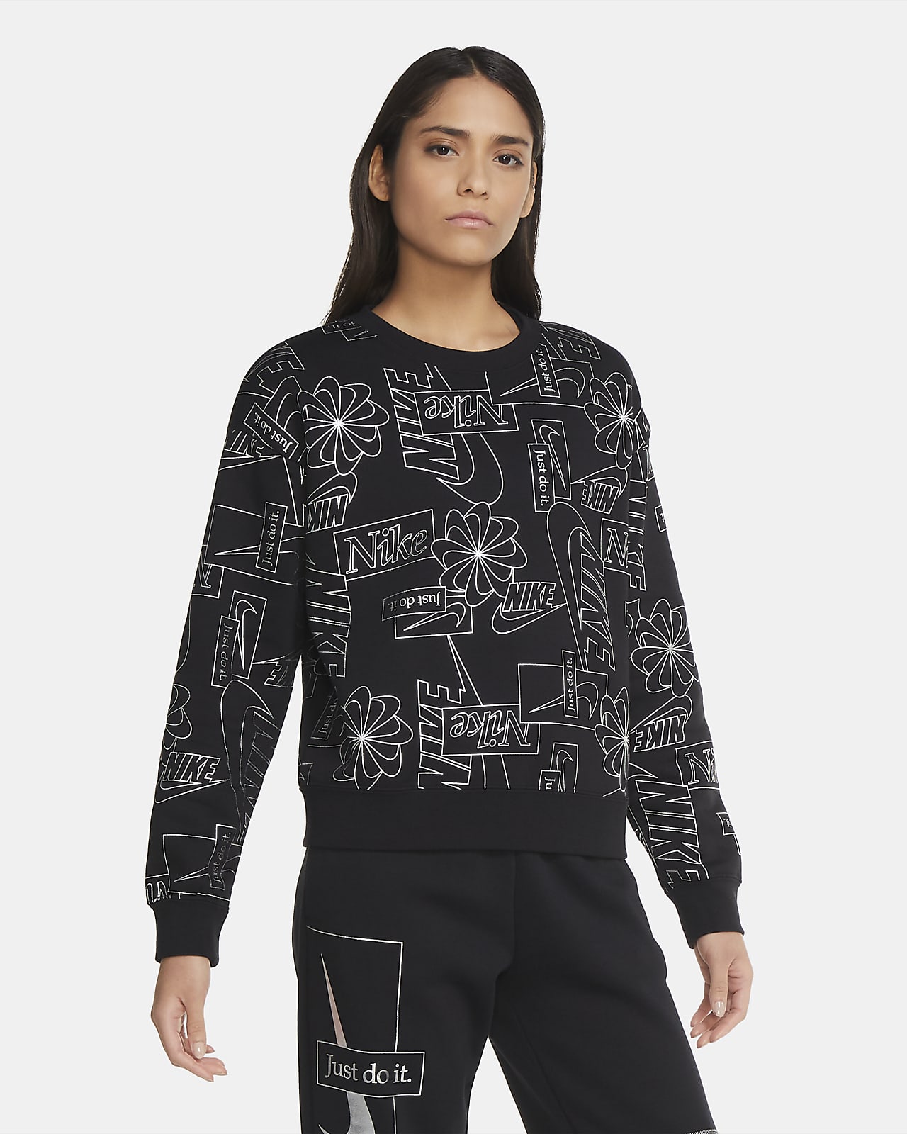 women's nike graphic crew sweatshirt