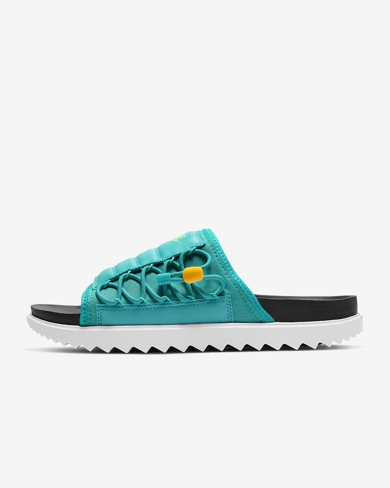 teal nike slides