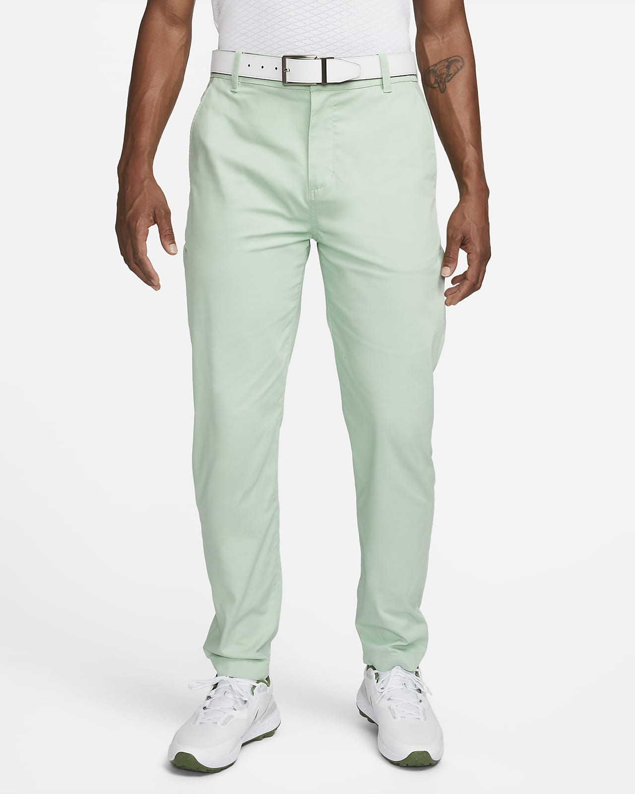 Nike Golf Dri Fit Pants Mens Size 36x30 Polyester Gray Flat Front Golfing