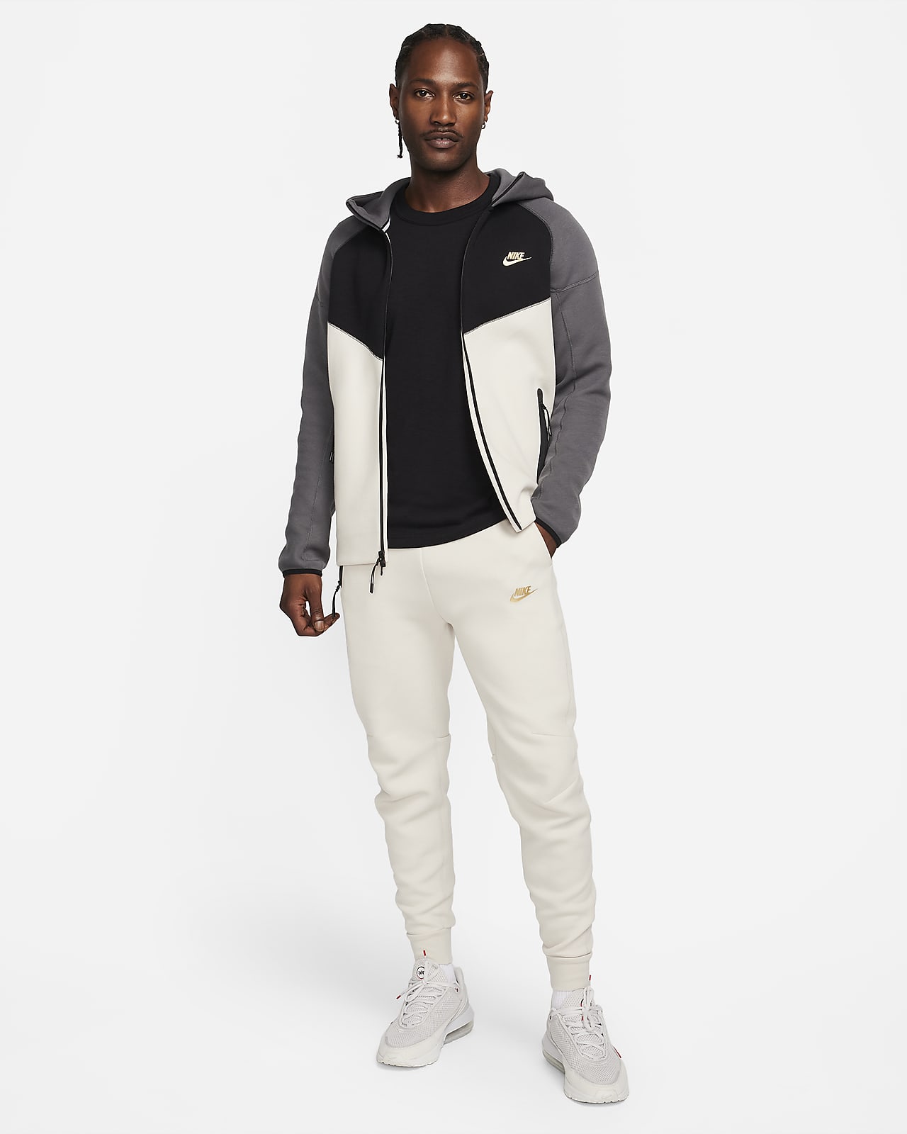 Nike Sportswear Tech Fleece Men's Joggers Carbon Heather/Cool Grey  805162-091 